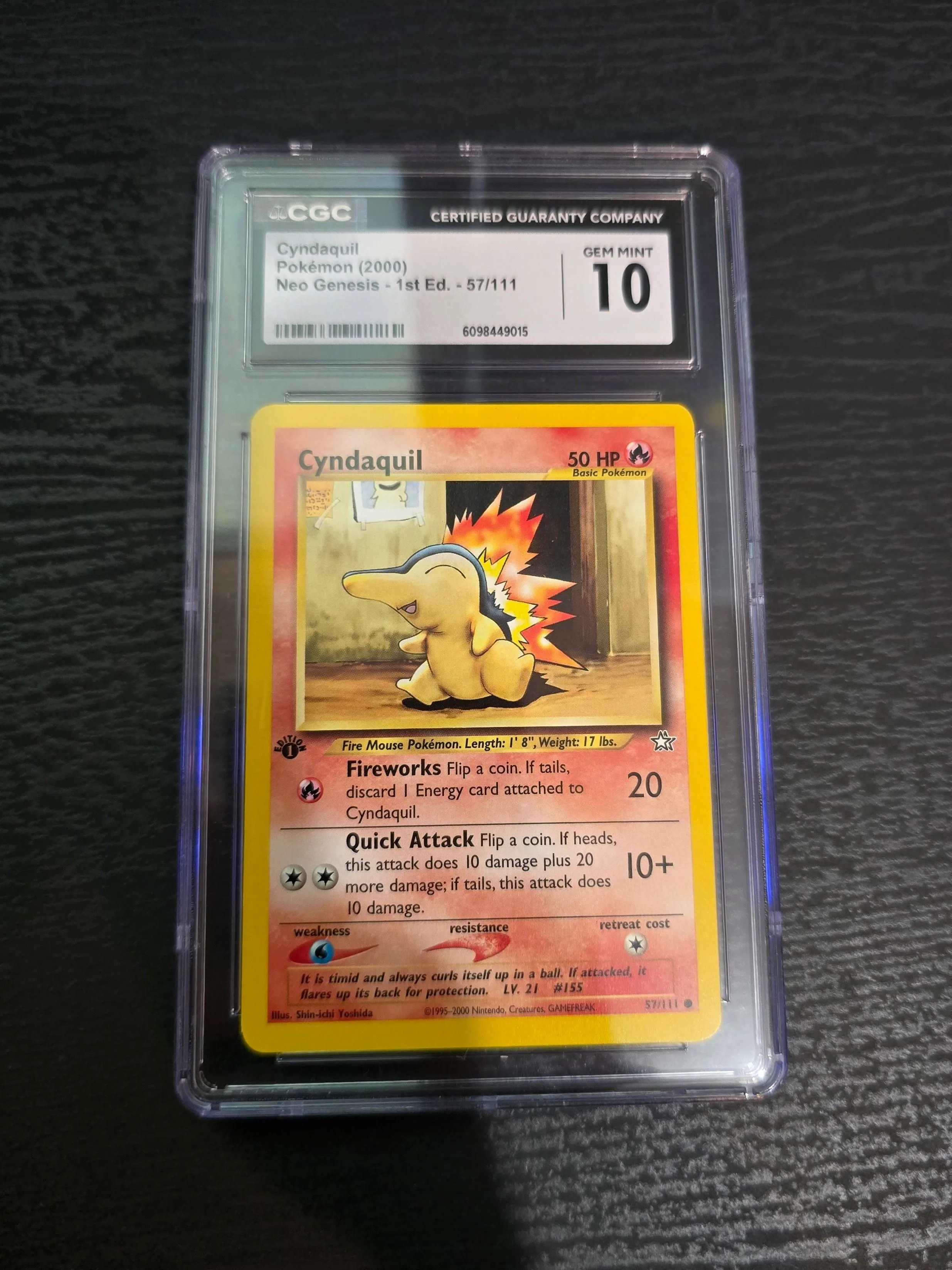 Cyndaquil • Neo Genesis • CGC 10