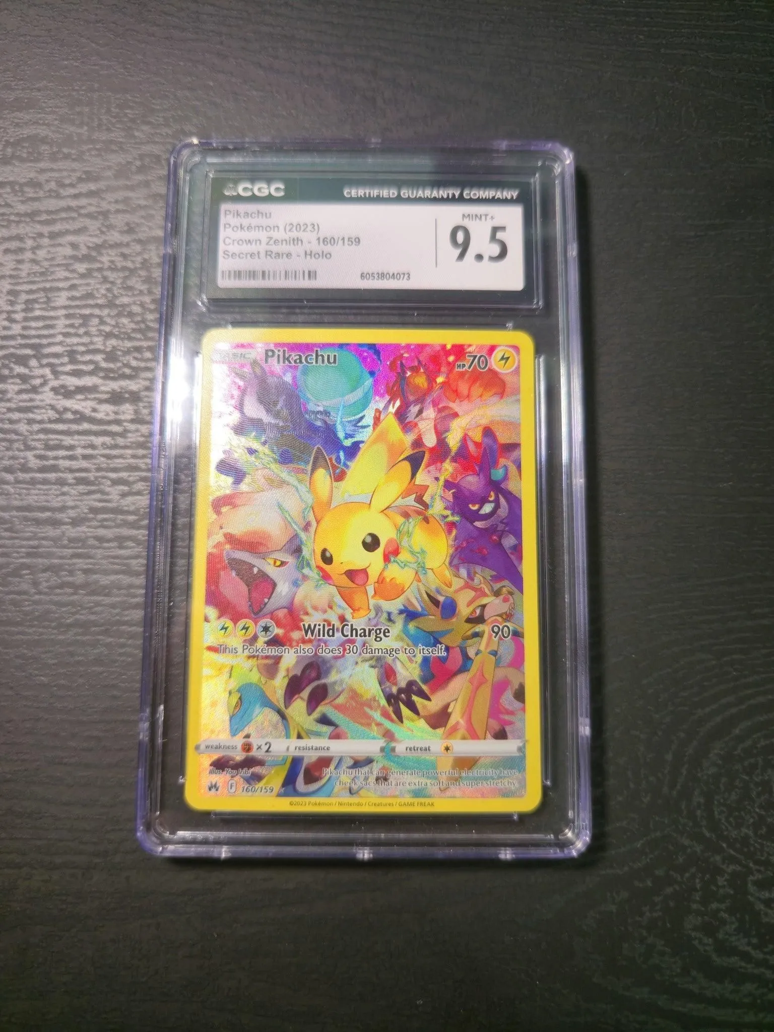 2023 Pokémon Crown Zenith Pikachu #160/159 Secret Rare CGC Mint+ 9.5