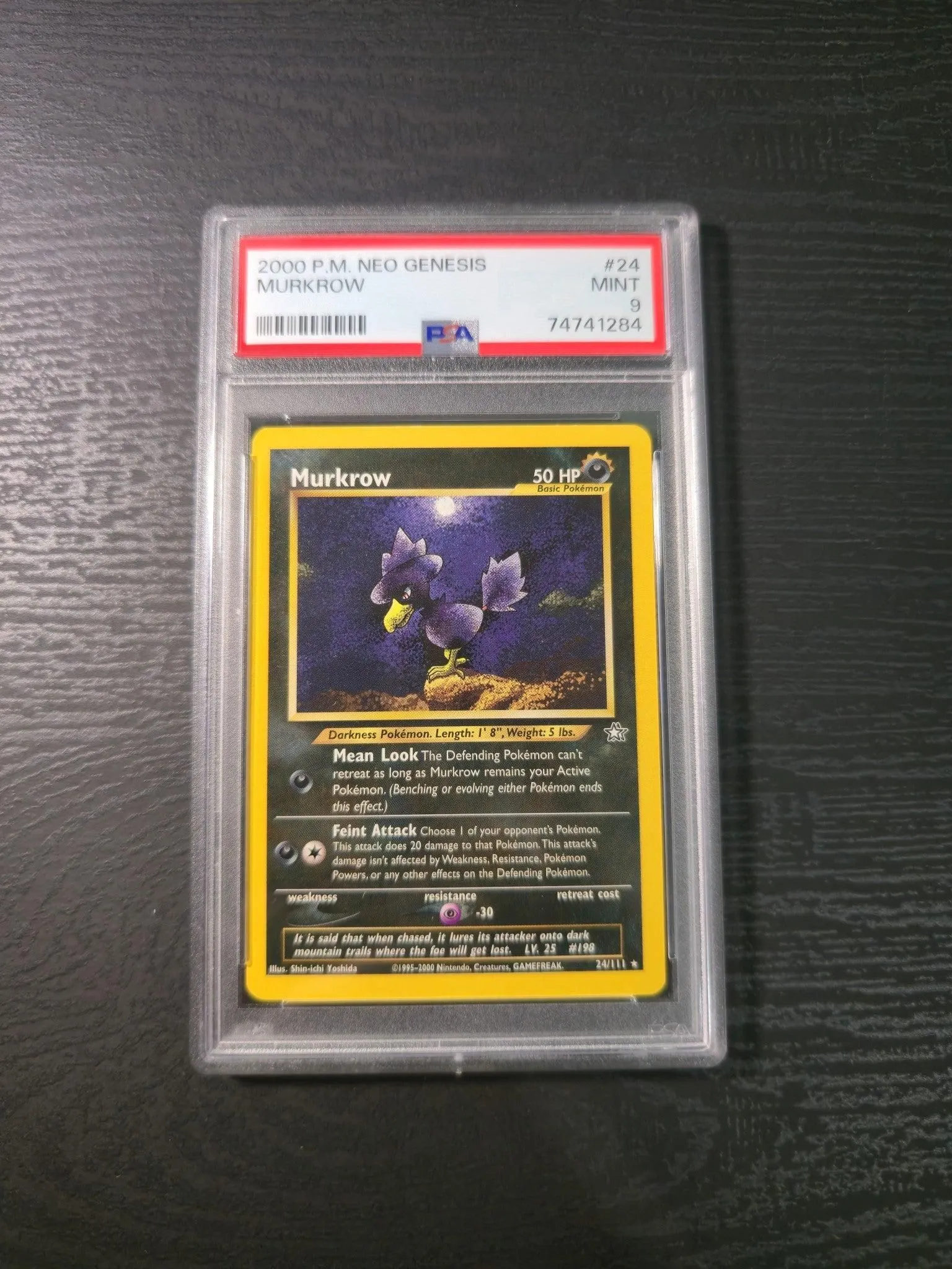 2000 Pokémon Neo Genesis Murkrow #24 PSA 9 Mint