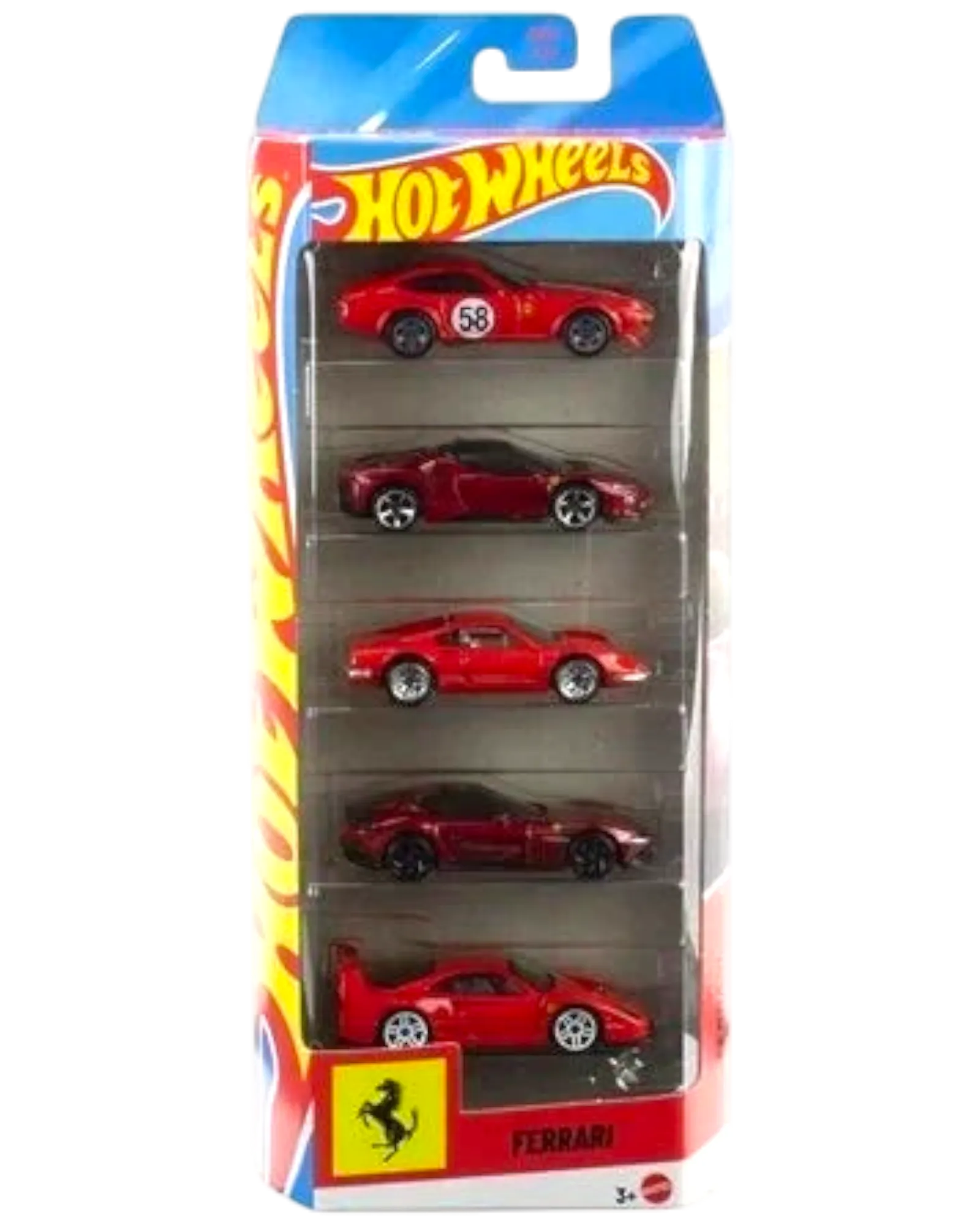 Hot Wheels Ferrari 5-Pack 1:64 Die-Cast Set – 2026 Racing Cars Assortment