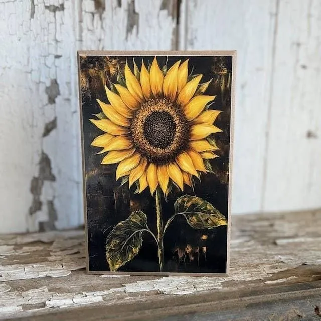 HMK816B Vintage Sunflower Painting Block
