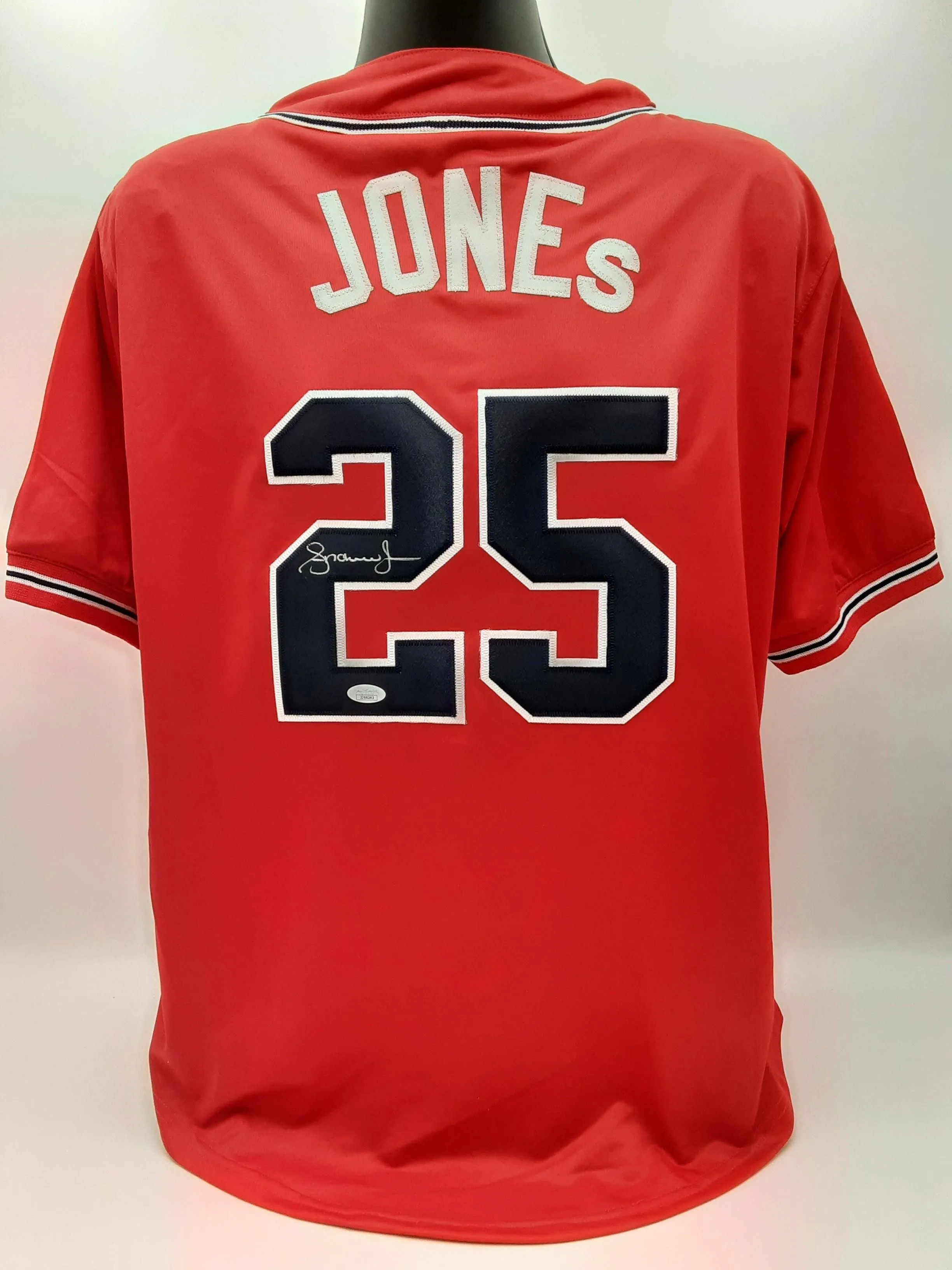 Andruw Jones Authentic Signed Pro Style Jersey Autographed JSA R2