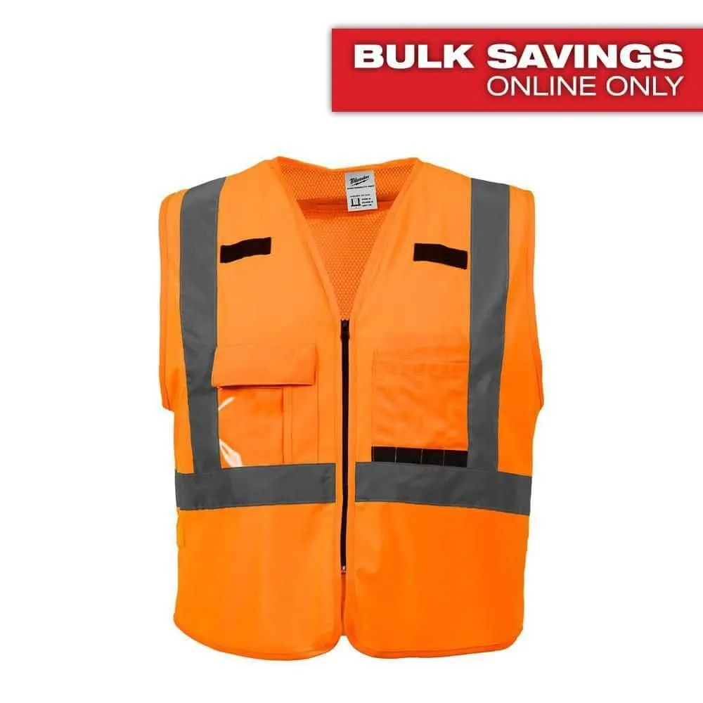 Milwaukee Tool Hi Vis Orange Safety Vest - S/M