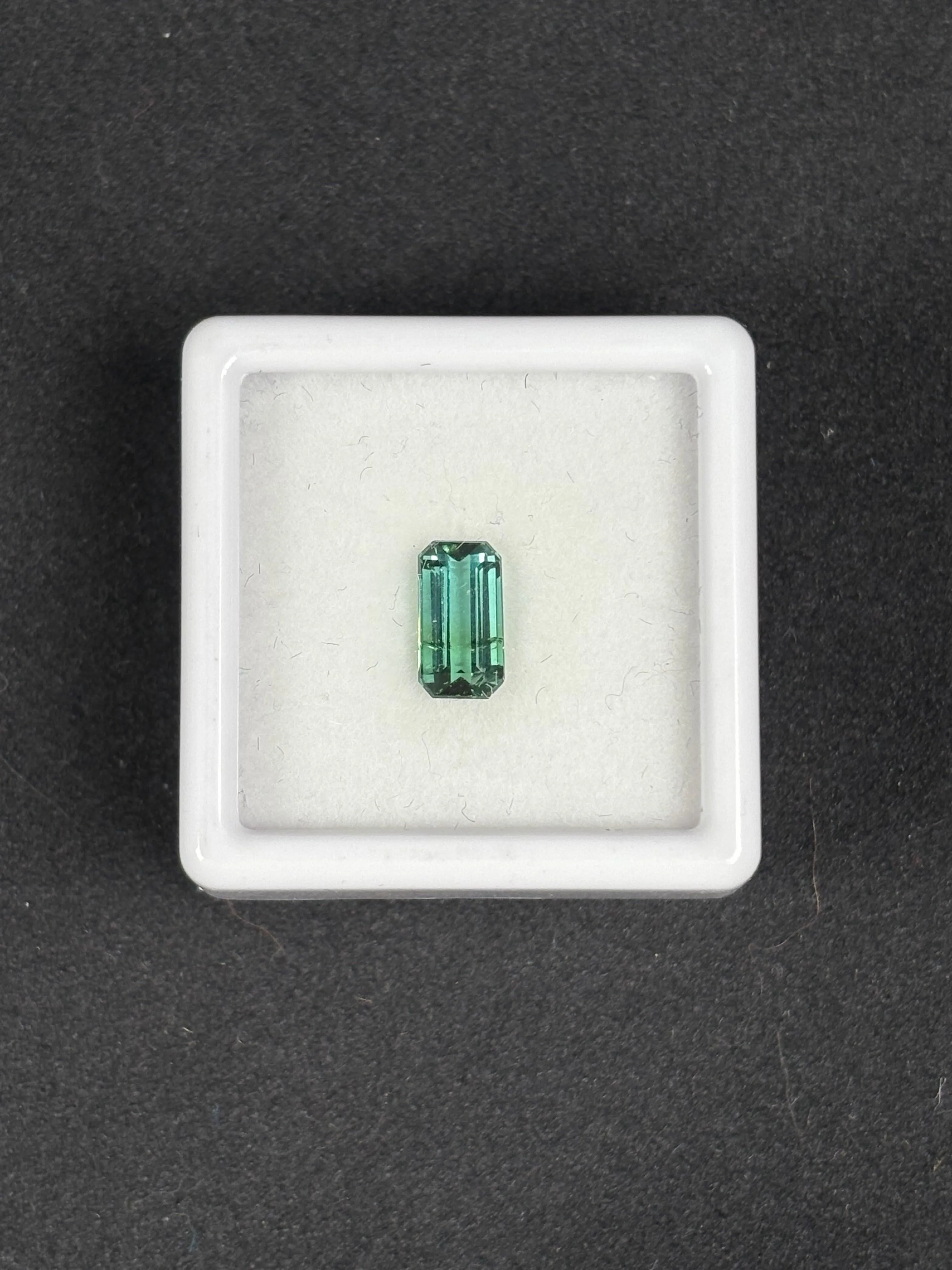 1.12ct Unheated Bluish Green Tourmaline, Octagon, VS