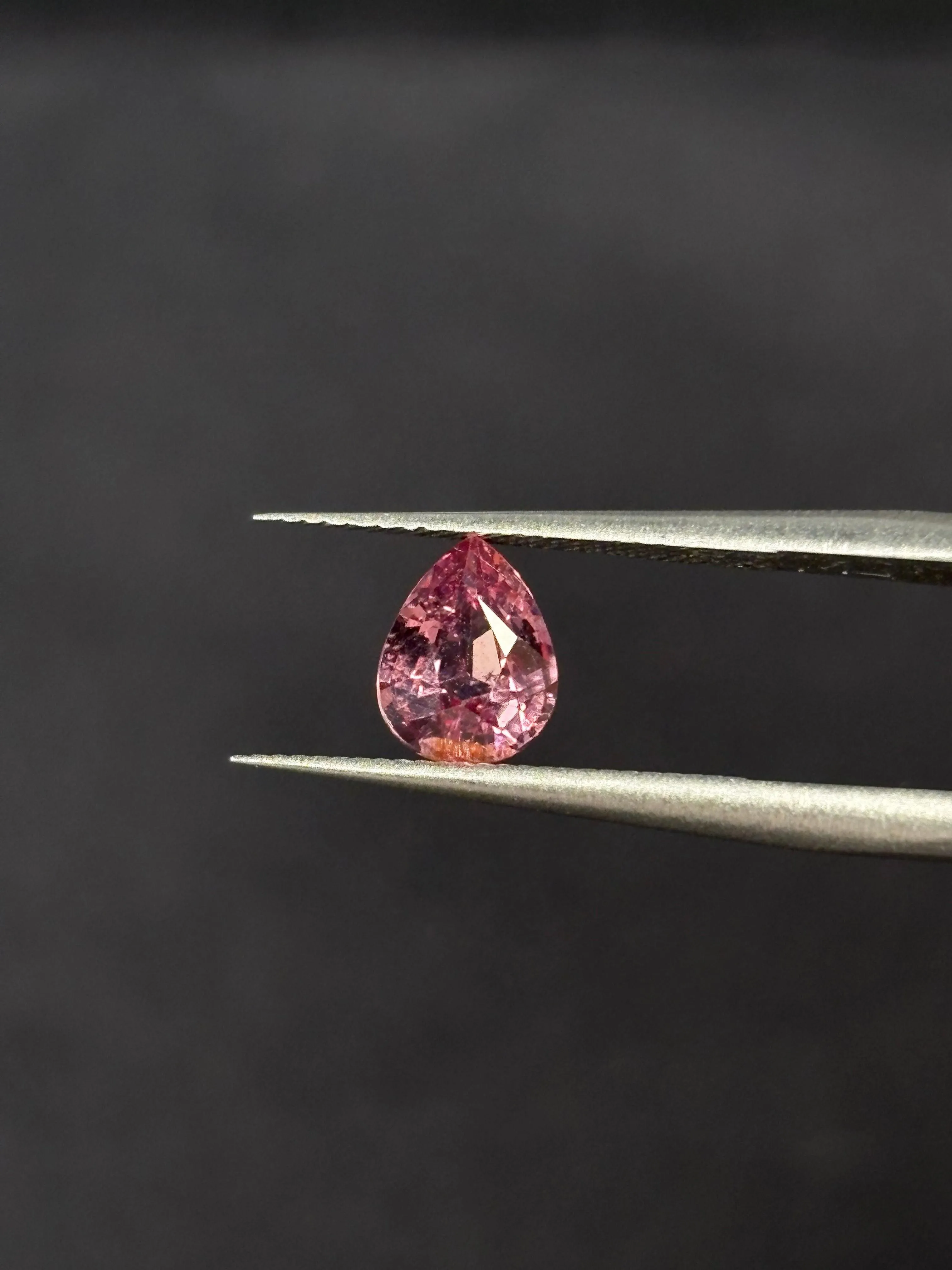 1.22ct Purplish Pink Malaya Garnet from Madagascar, Pear, 7.5x5.8 mm