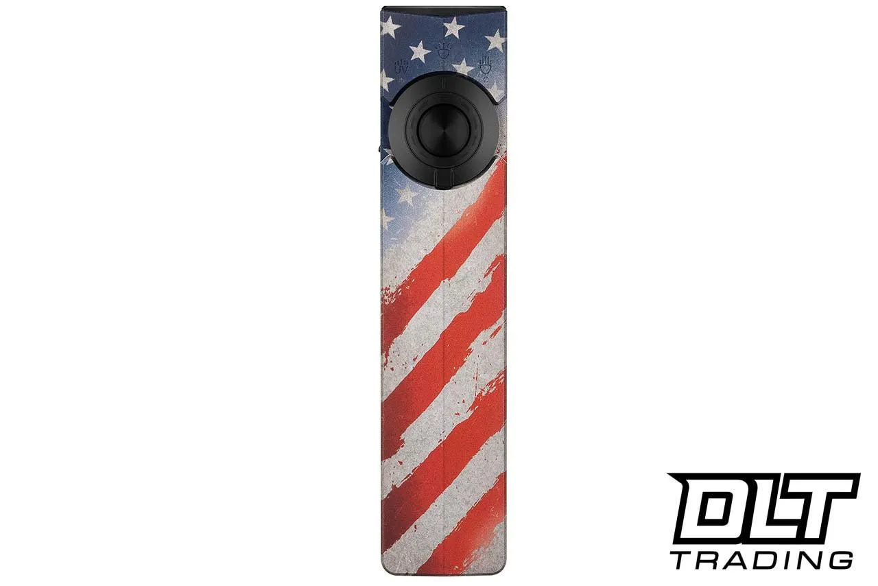 Olight ArkPro Long-Lasting Flat Unibody EDC Flashlight with Dual Charging and 4 Light Sources - Stars & Stripes