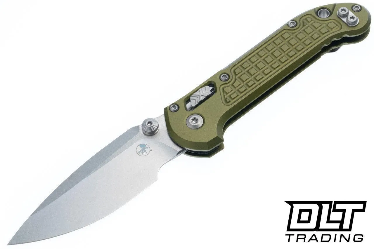 Microtech LUDT Ram-Lok - OD Green Frag Handle - Stonewashed Blade - 1135RL-10FROD