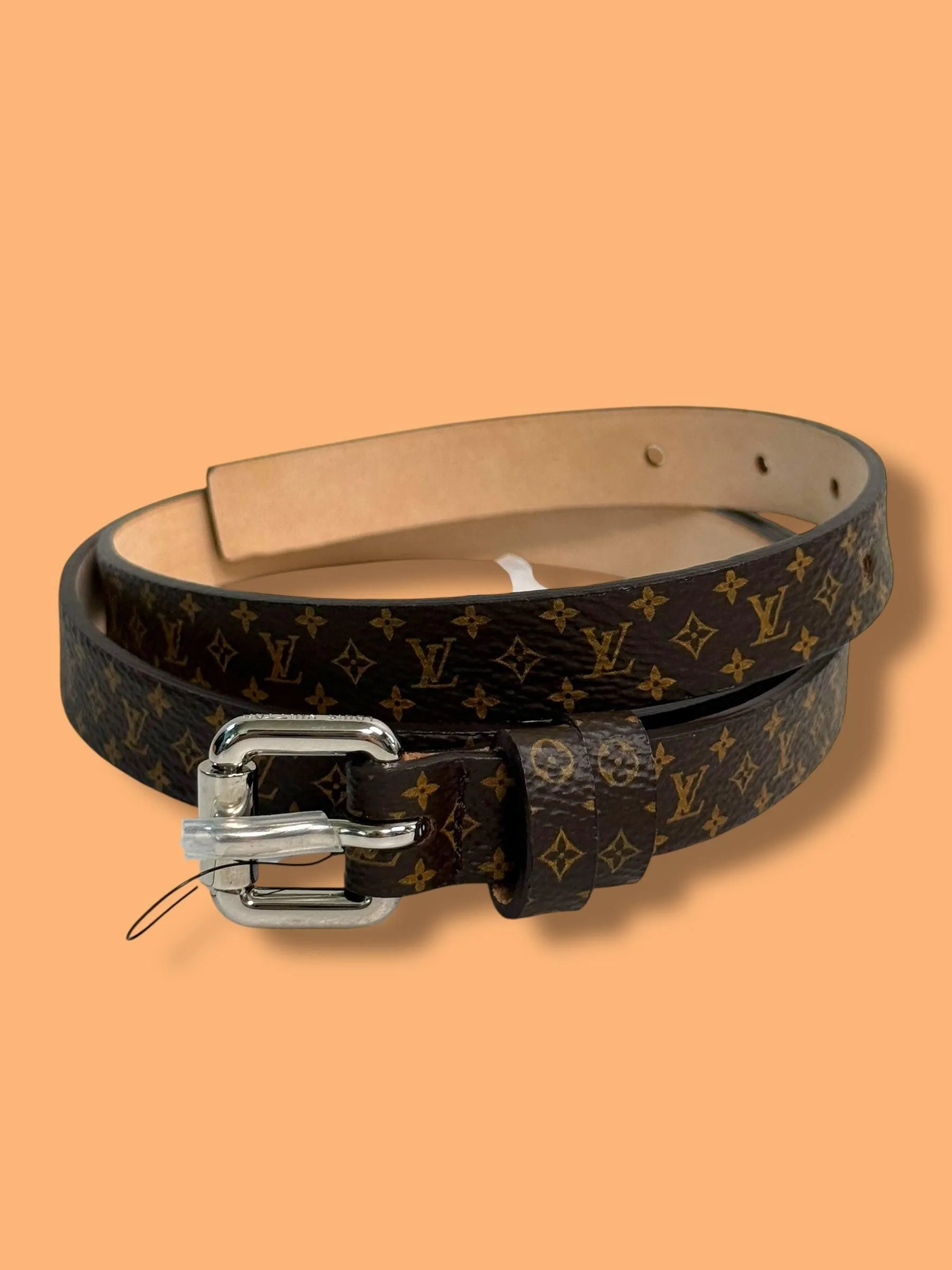 J473 LOUIS VUITTON Micro Monogram Uniformes Belt Size 80 with COA from Authentic Detective