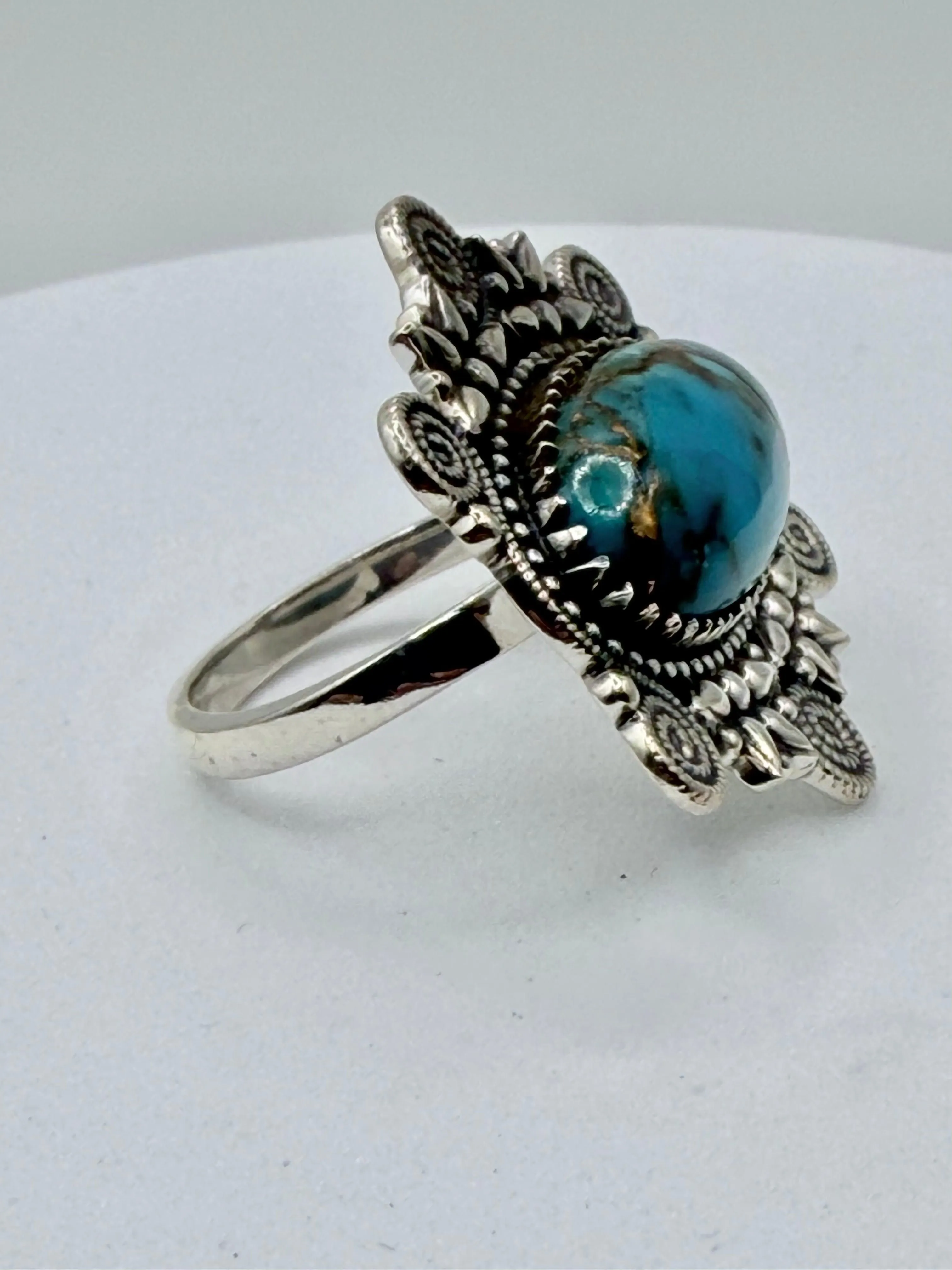 MOHAVE TURQUOISE ADJUSTABLE RING (JR 156)