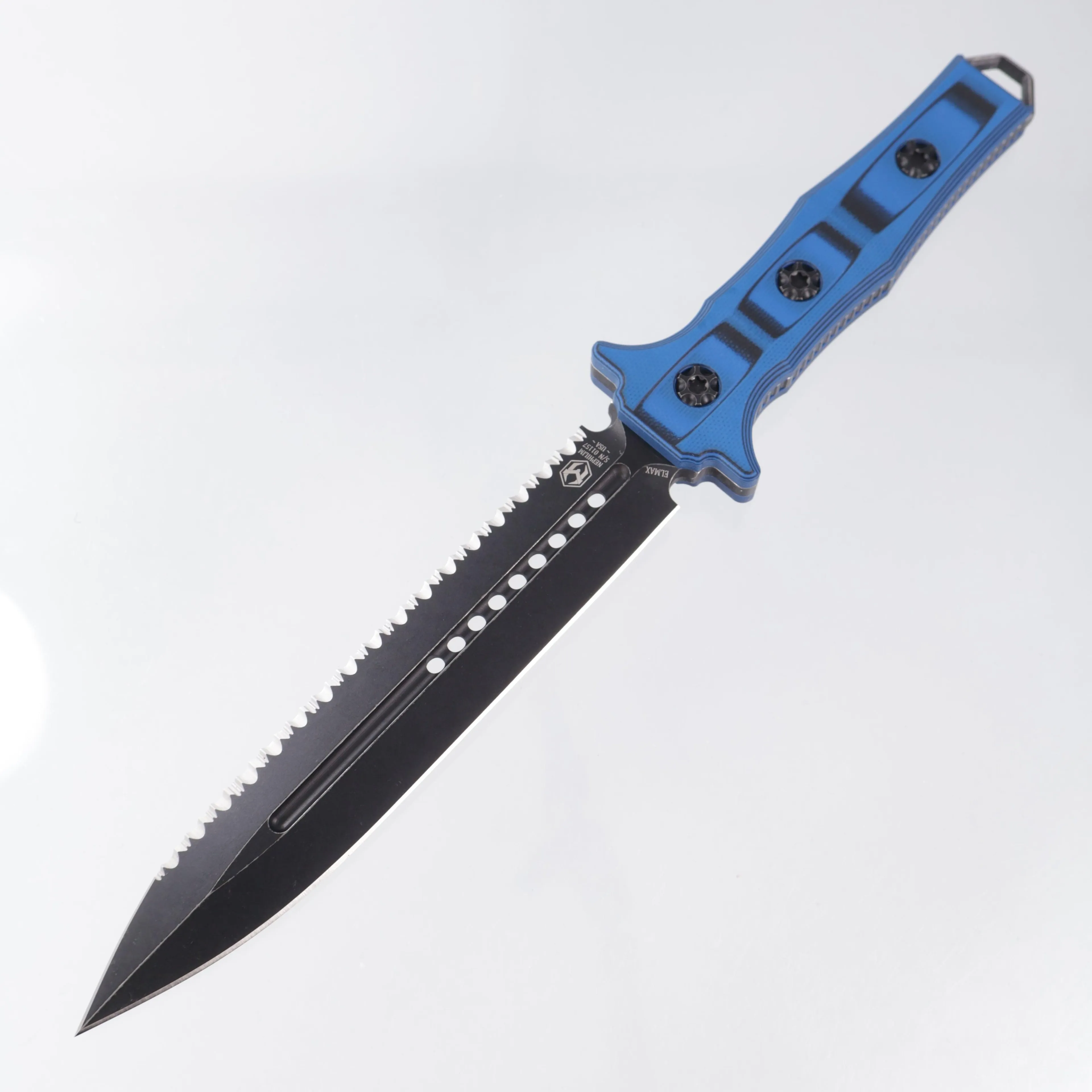 Heetic Nephilim - Blue & Black G10 - Battle Black Full Serrate Elmax - H003-8C-BLUBLK