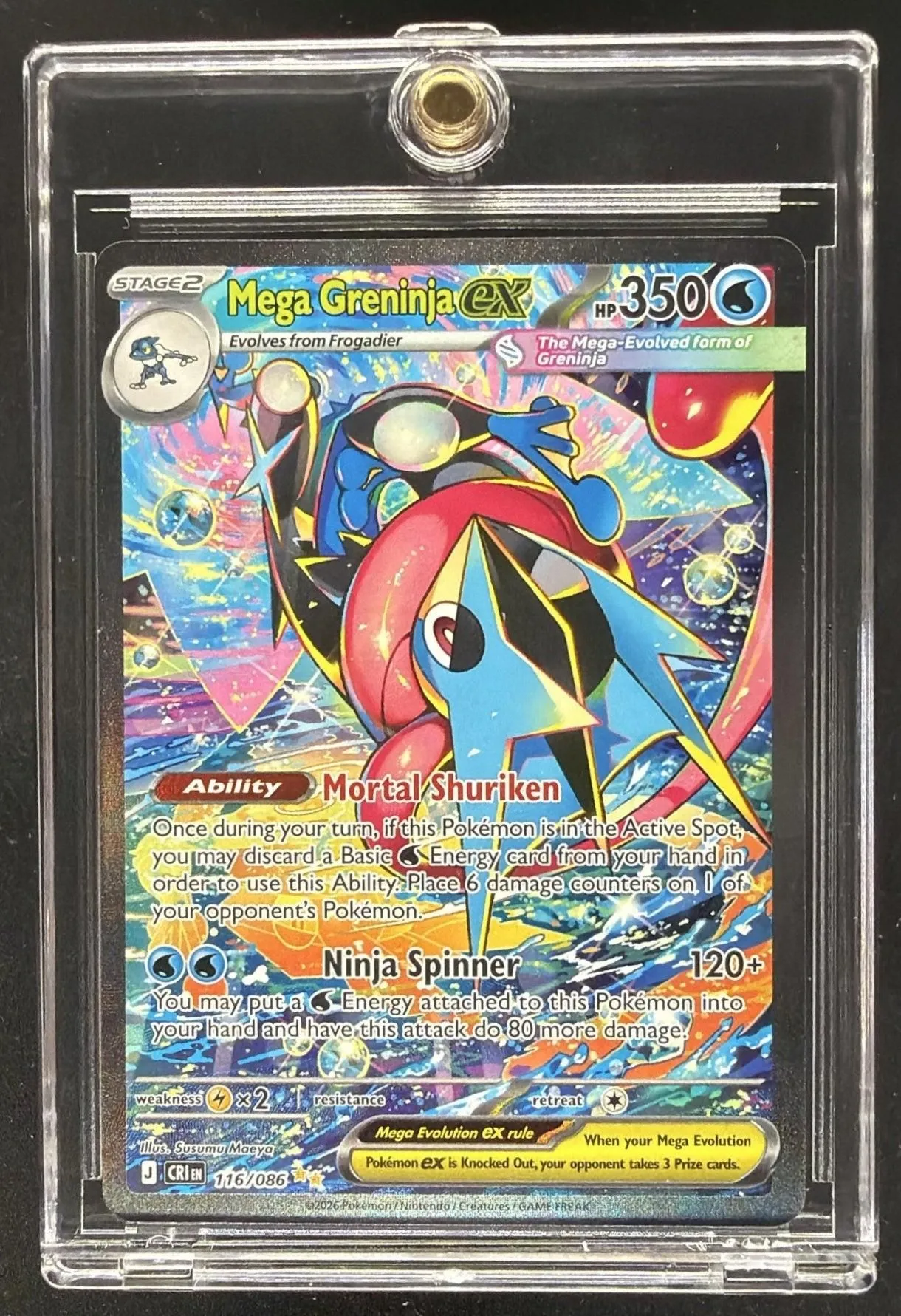 2026 Pokemon Mega Evolution Chaos Rising Greninja ex #116/086 Special Illustration Rare