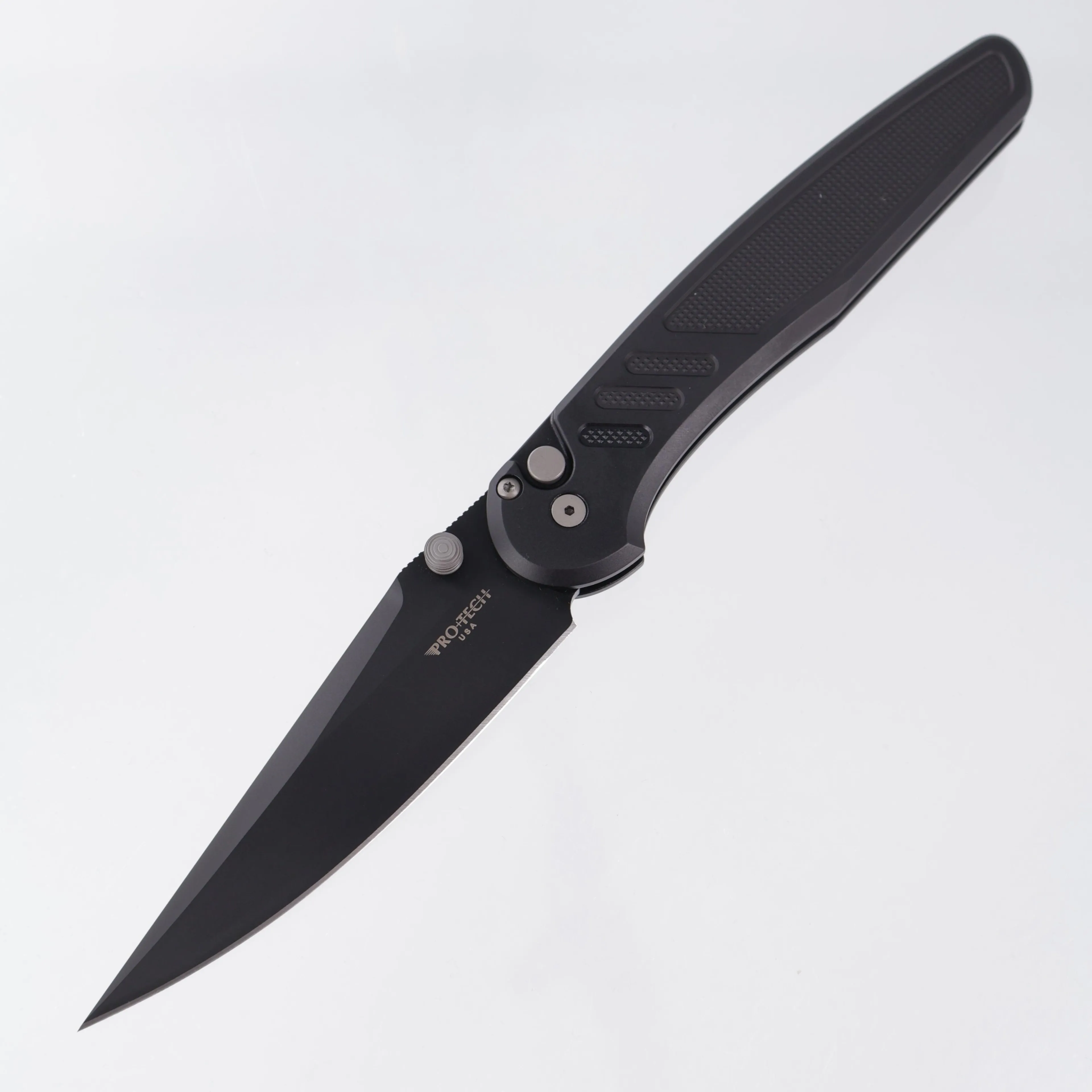 Pro-Tech Avalon - Black Knurled Aluminum - DLC Magnacut - PN1103