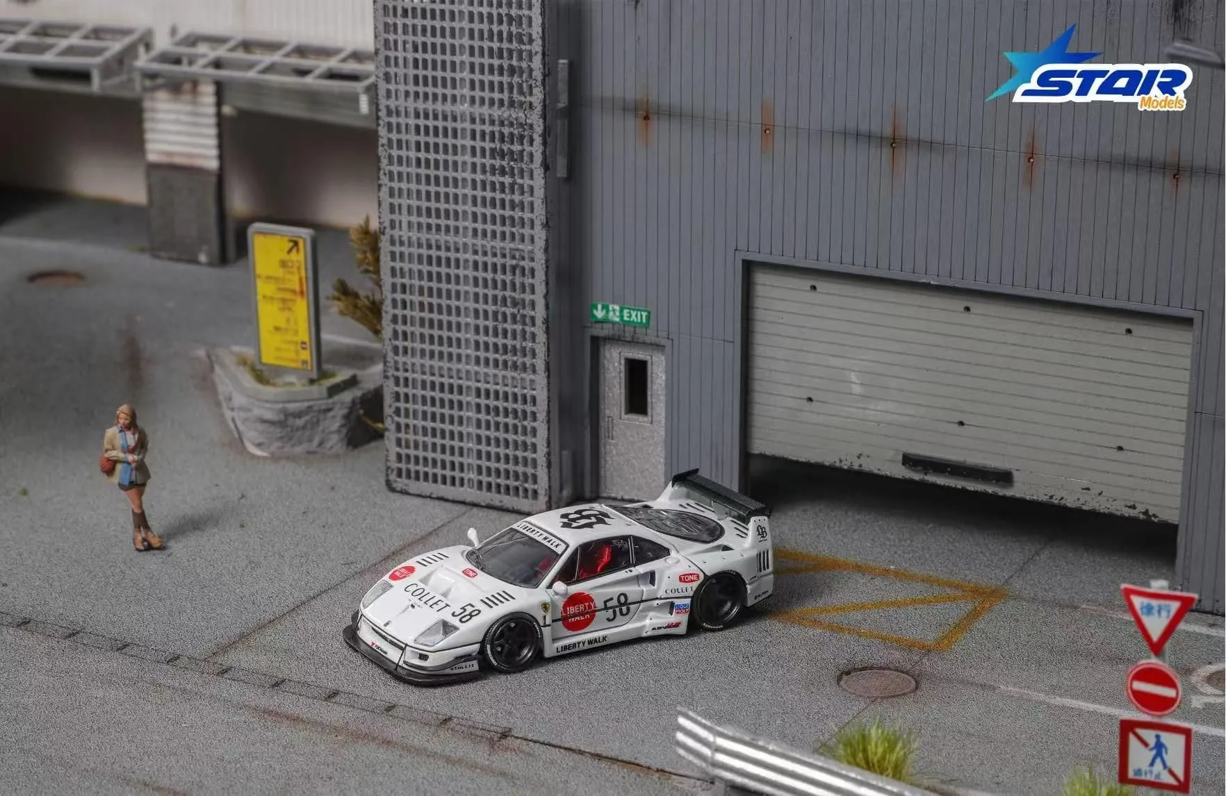 Star Models Supercar F40 LB-Works Wide-Body Modified (White Collet 58# Ordinary)