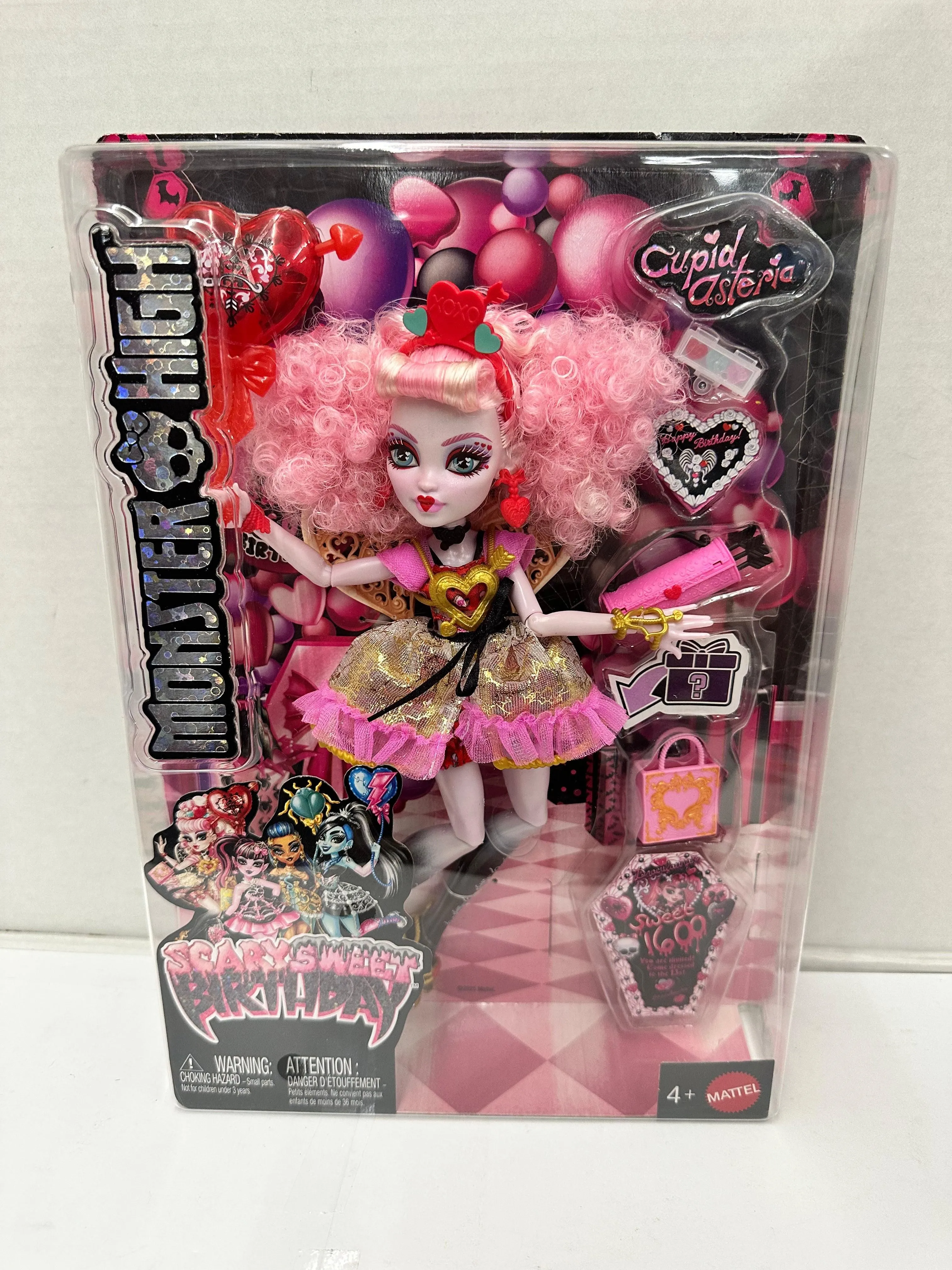 Monster High Cupid Asteria Scary Sweet Birthday Doll Mattel 2025