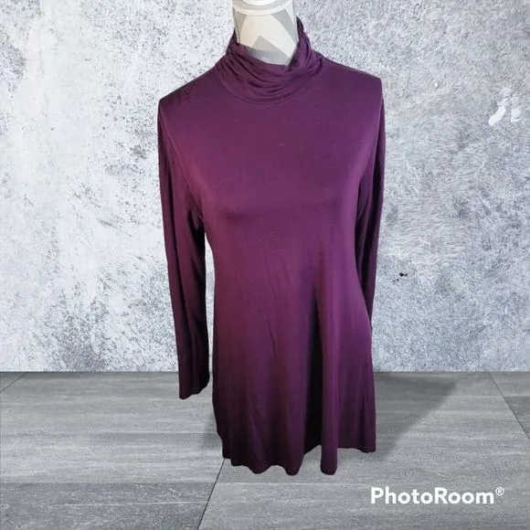 Product image for Womans Soft Surroundings High Neck Knit Mini Dress Size Large