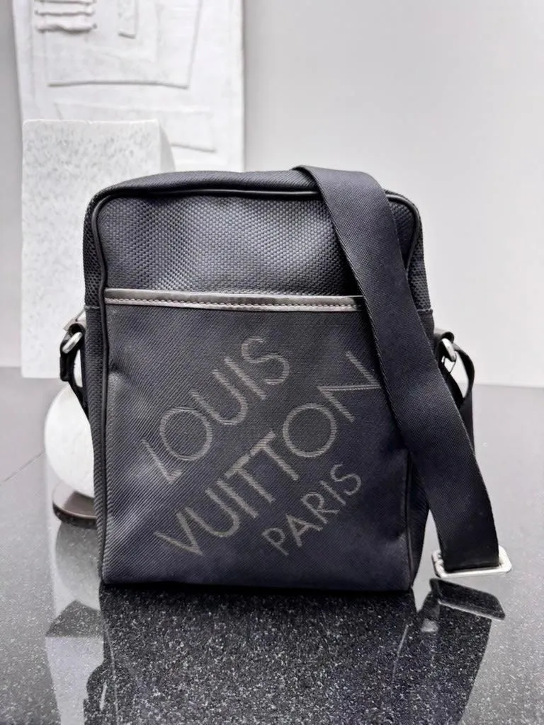 Louis Vuitton Black Canvas Damier Geant Citadin Crossbody Bag