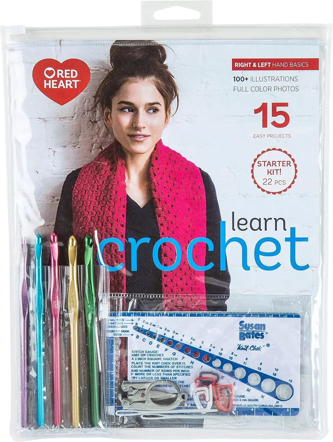 Red Heart | Learn Crochet | 15 Easy Projects | Starter Kit