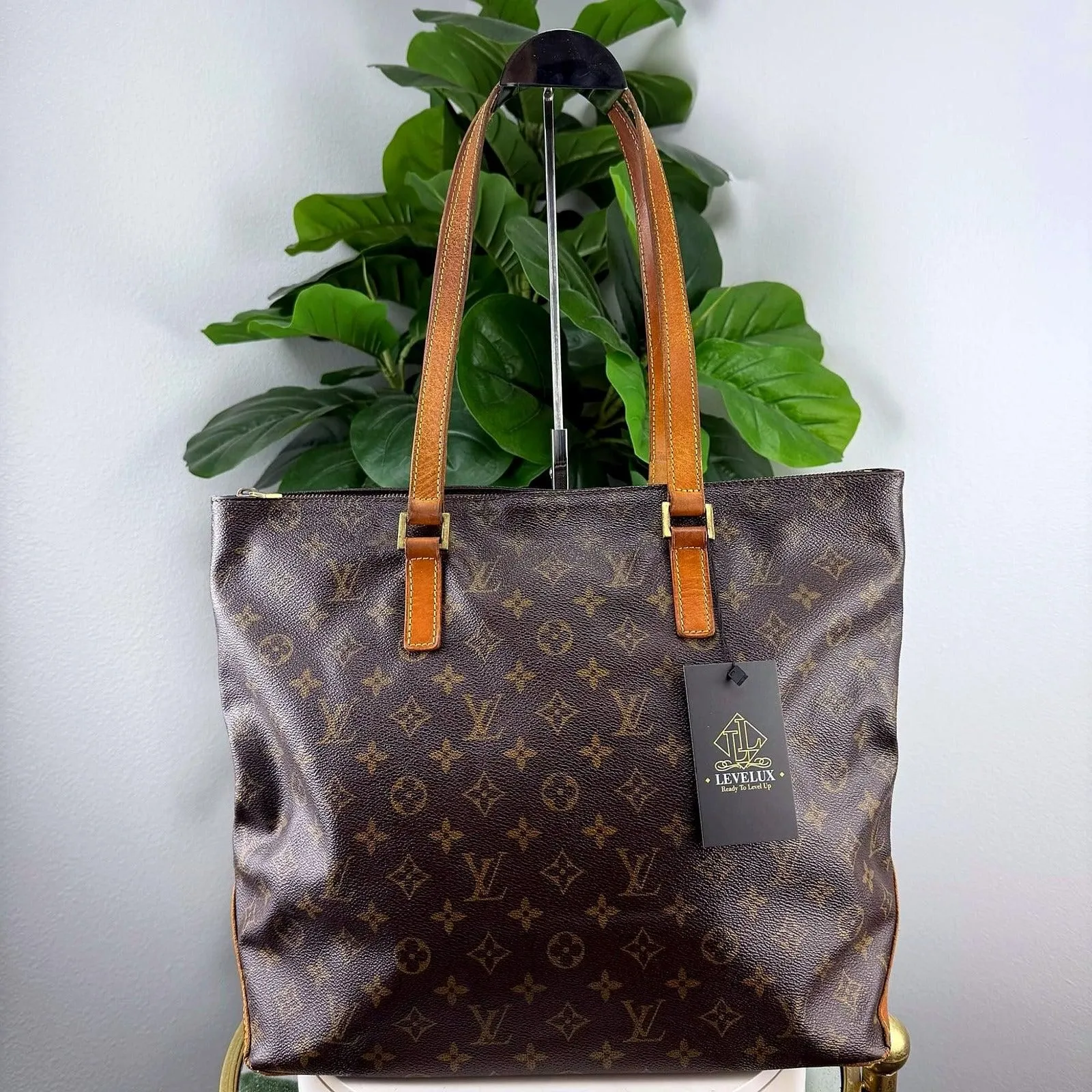 Authentic Vintage Louis Vuitton Monogram Canvas Open-Top Tote Bag