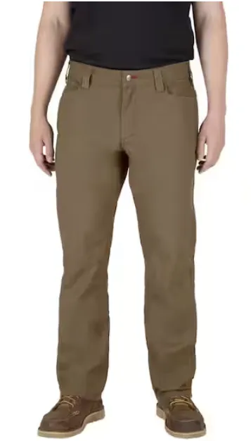 Milwaukee Men's 32 in. x 30 in. Khaki Cotton/Polyester Work Pants with 7 Pockets