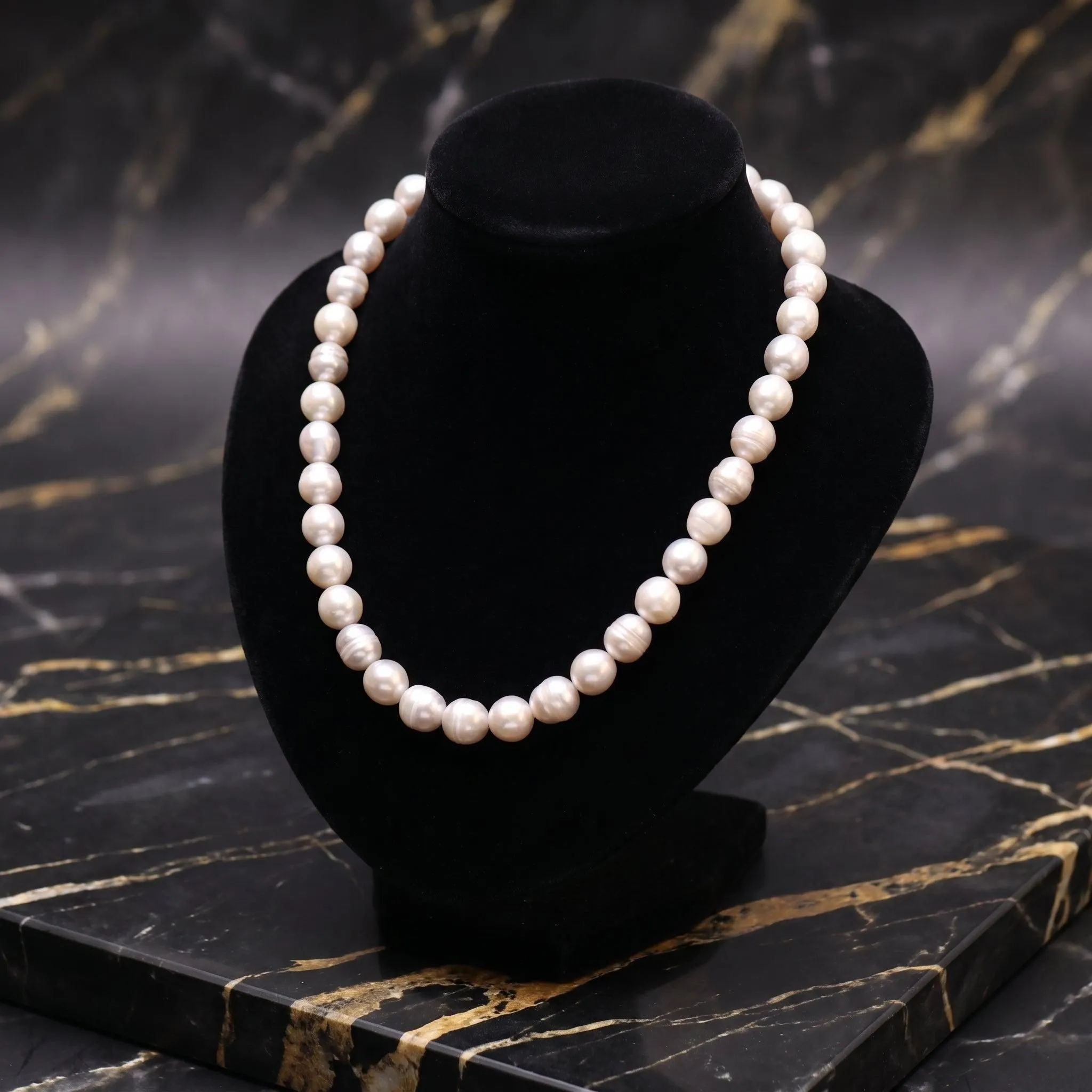 White Fresh Water Pearls  Necklace 20 inch
