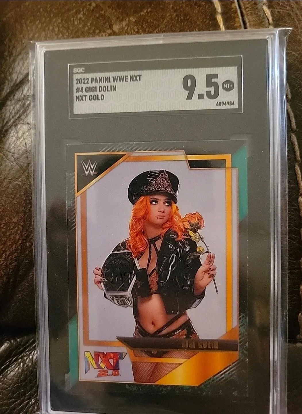 WWE NXT Gold Green Panini SGC 9.5 Gigi Dolin 2022
