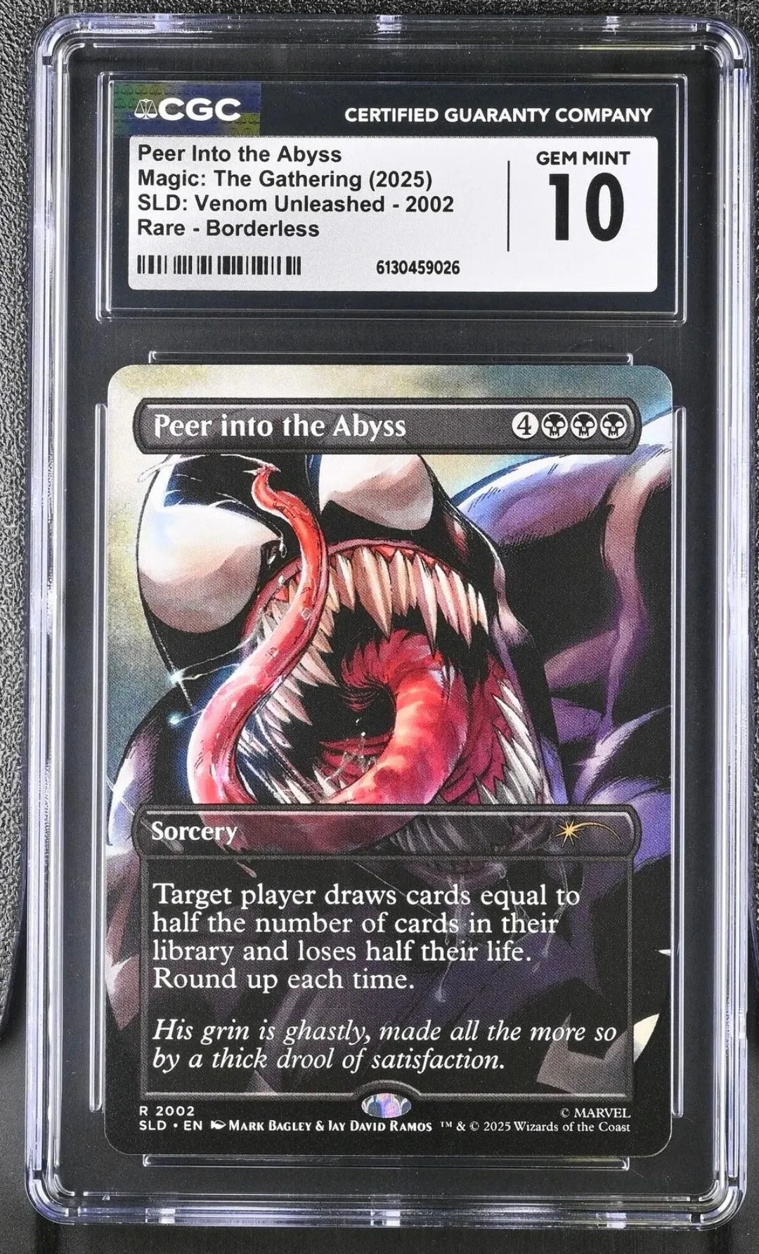 MTG 2025 Peer into the Abyss Borderless SLD Venom CGC Graded 10