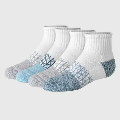 Hanes Boys' 4pk Absolute Active Ankle Socks - White M