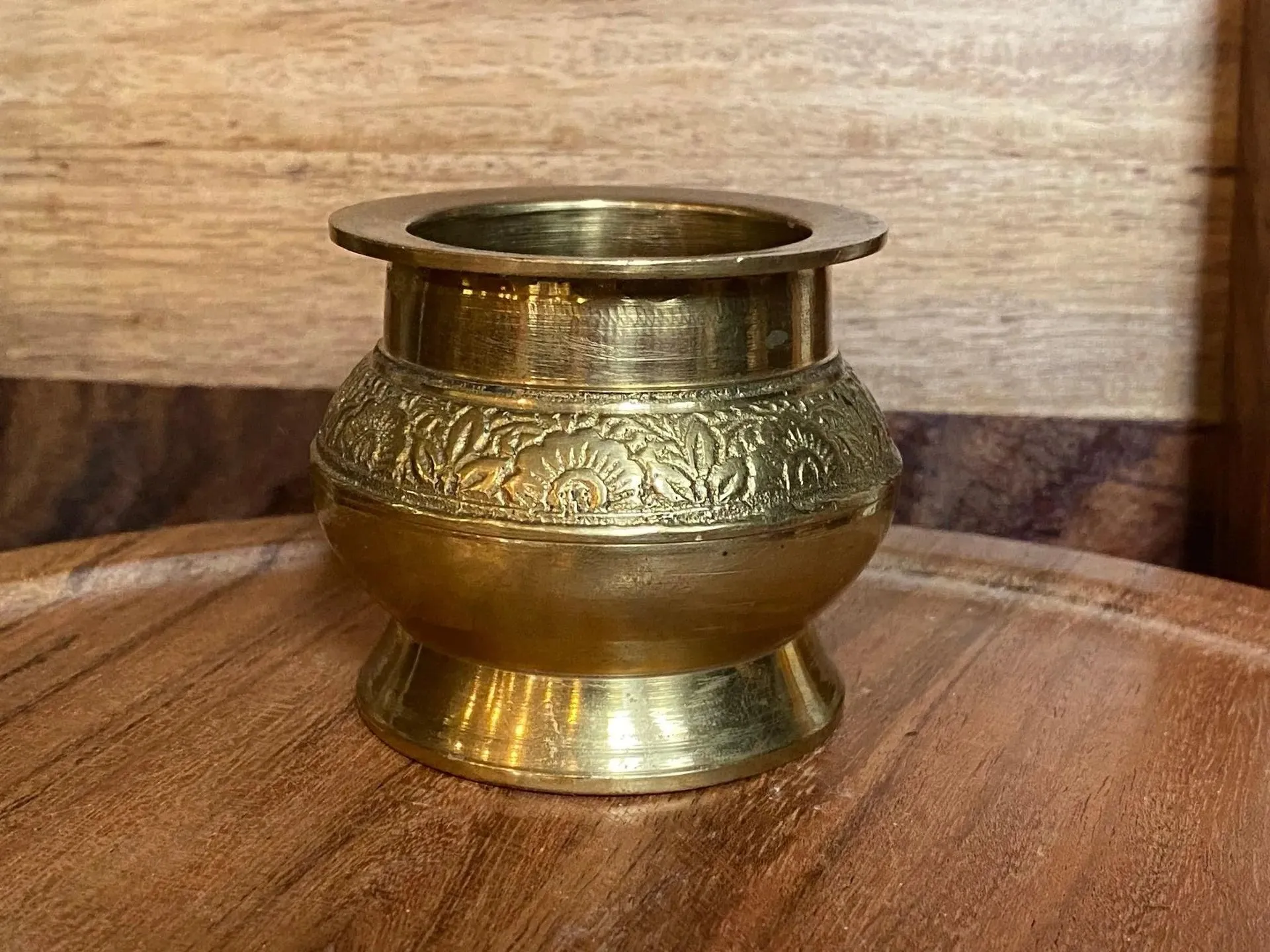 Vintage Brass Mini Pot