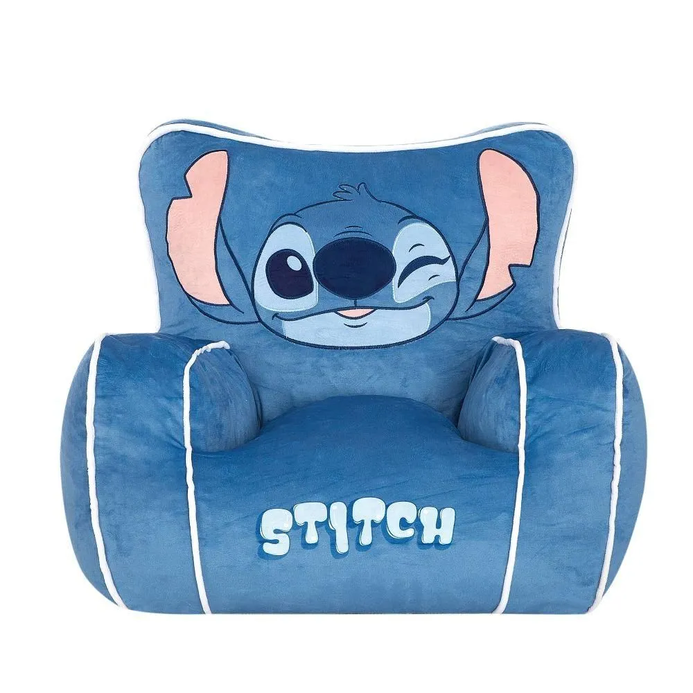 New without box - Stitch Kids' Compressed Foam Plush Chair Blue