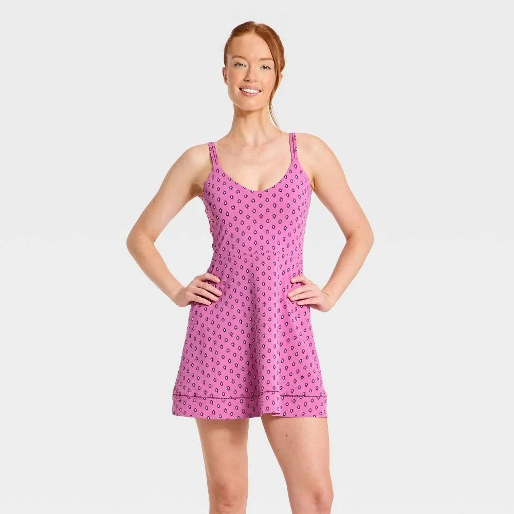 New without Tags - Women's Athletic Ladder Trim Dress - All In Motion Rose Pink S