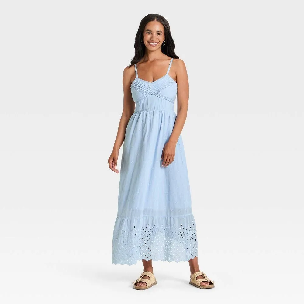 New without Tags - Size: X Large - Women's Cami Midi Sundress - Universal Thread Light Blue XL