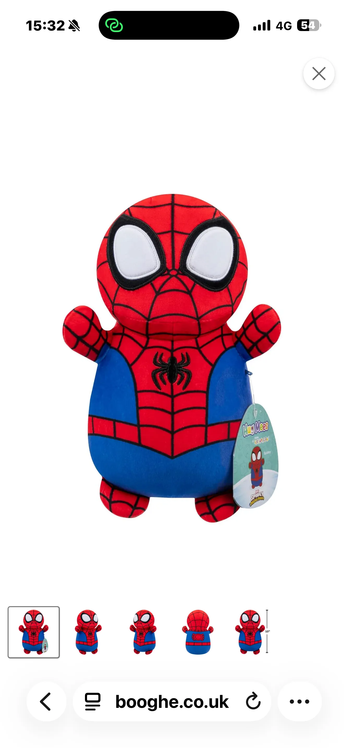 Squishmallows HugMees Marvel Spidey and his Amazing Friends: Spidey 10" Plush