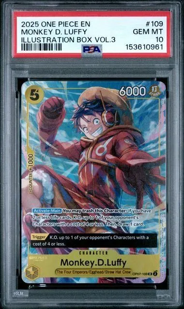 PSA 10 Monkey D. Luffy 109 One Piece Promos 153610961