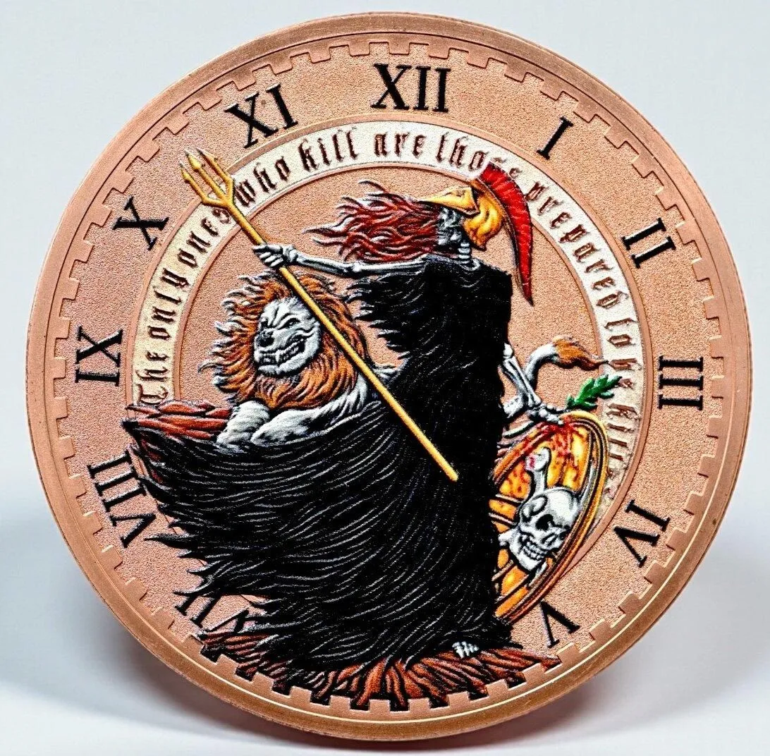 In Stock! 2025 Una & The Lion Obolus: "The Only Ones Who Kill Are Those Prepared to Be Killed" 100g Copper Medal (11/10)