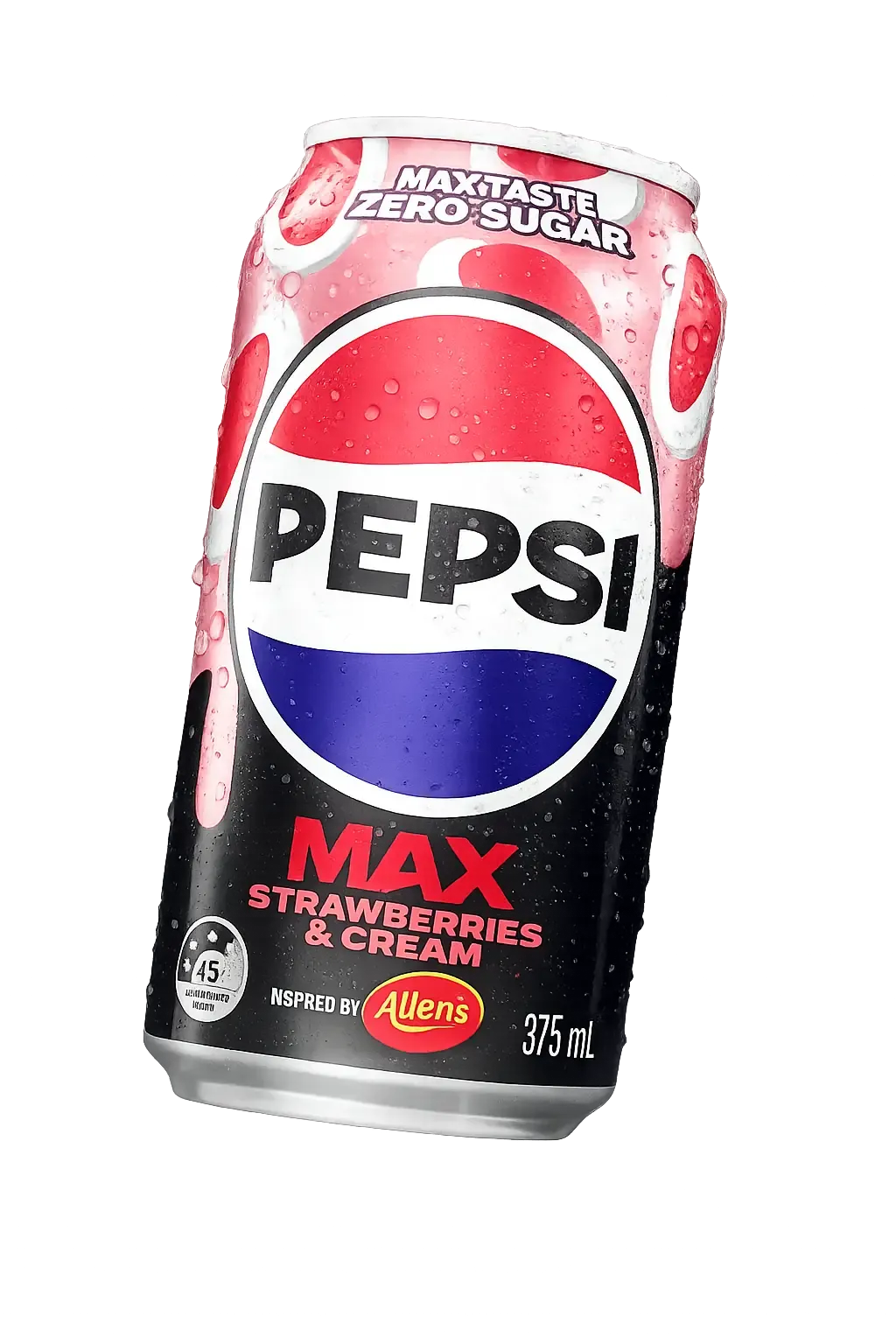 Pepsi Max Allen’s Collab Strawberries & Cream – Zero Sugar Cola (Australia)