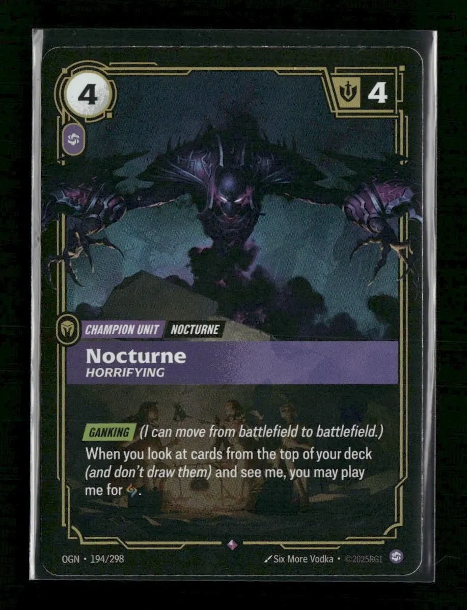 Nocturne- Horrifying #194/298 Foil Rare - Riftbound Origins