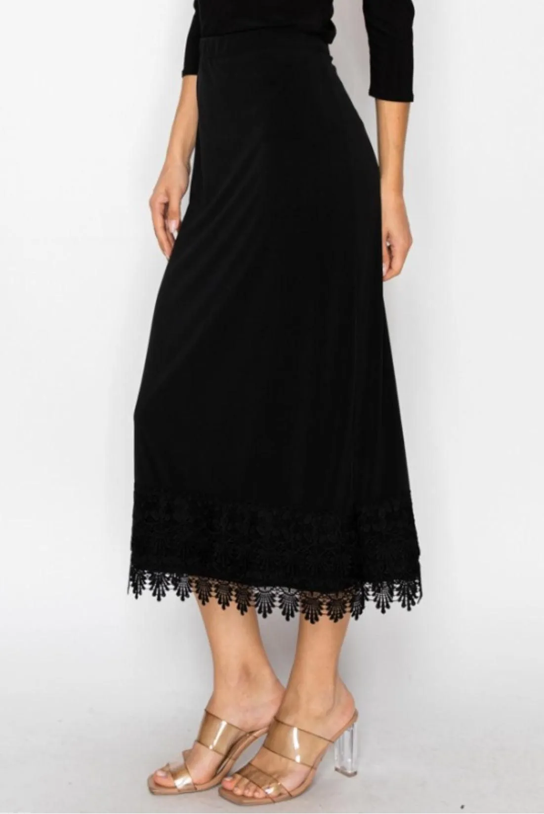 Black Layering Skirt-Long