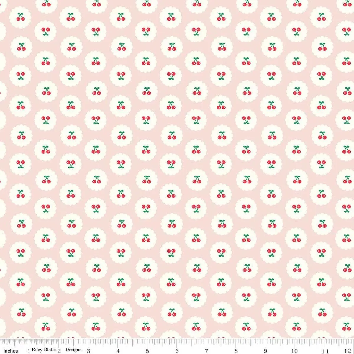 Cotton Nook - Cherries in Pink - Minki Kim