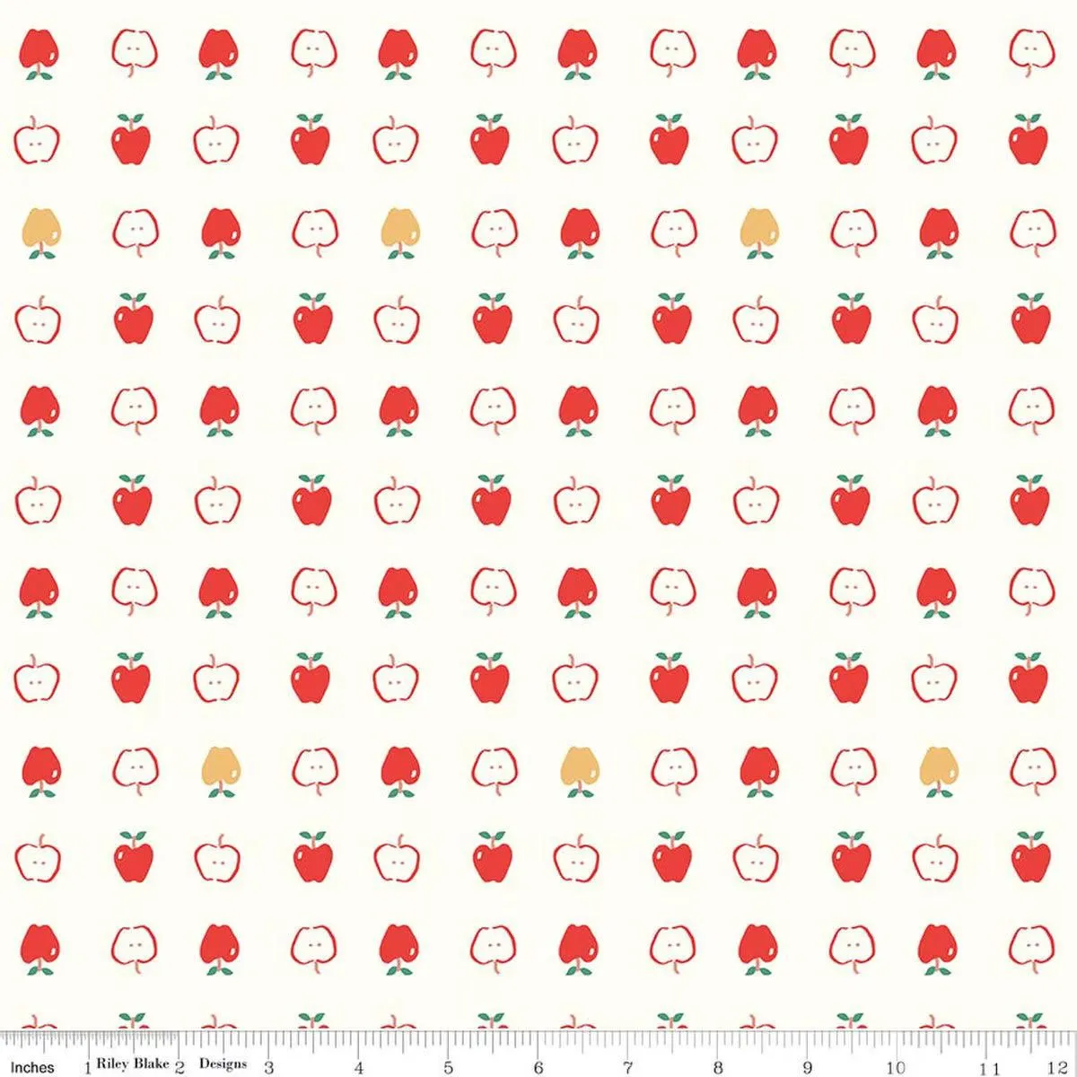 Cotton Nook - Apples in Vintage White - Minki Kim
