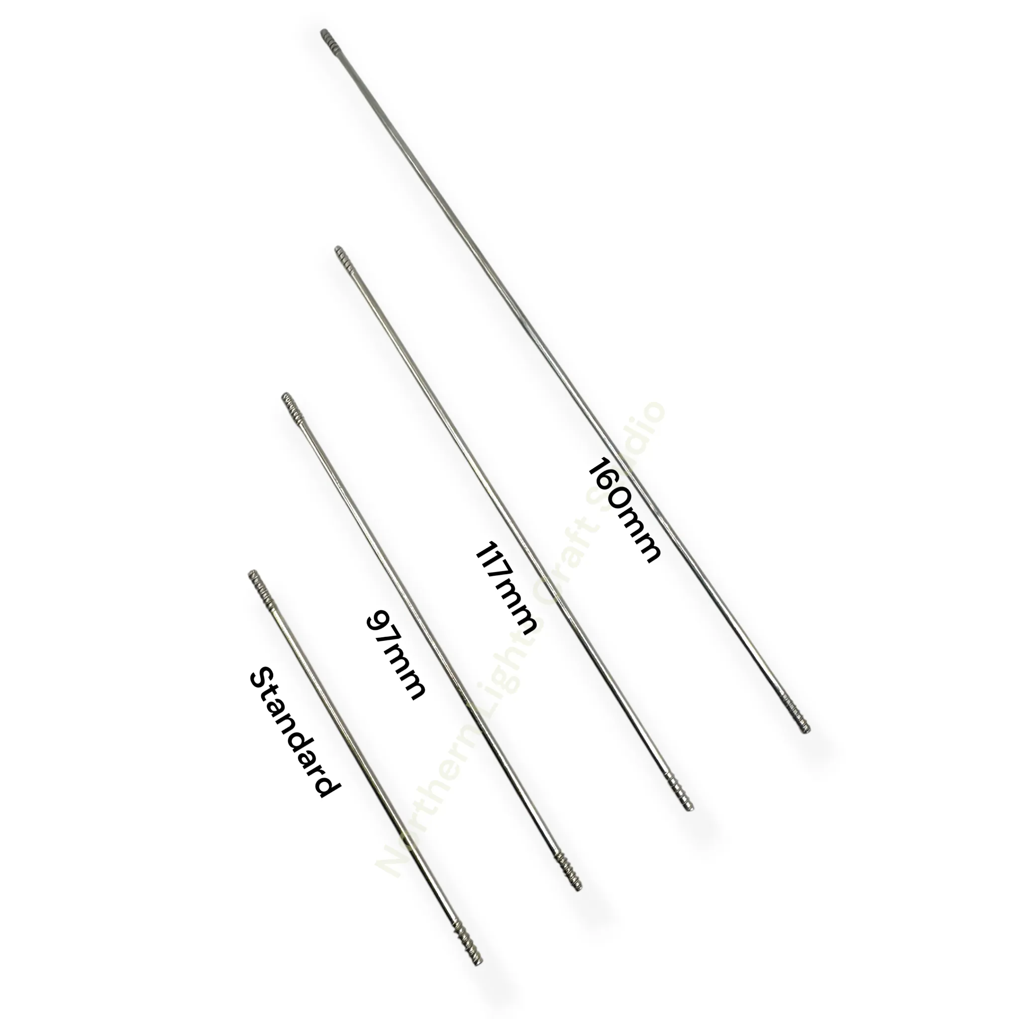 Beadable Stainless Steel Pen Extender Medium, Long, or Extra Long