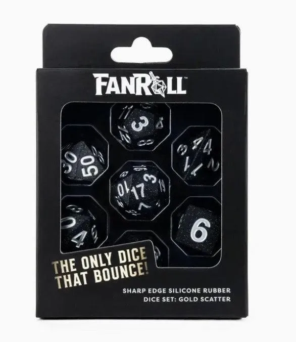 Dice RPG - Fanroll Dice Set Gold Scatter