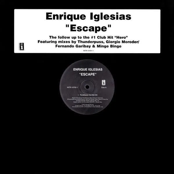 Enrique Iglesias - Escape (2x12", Promo)