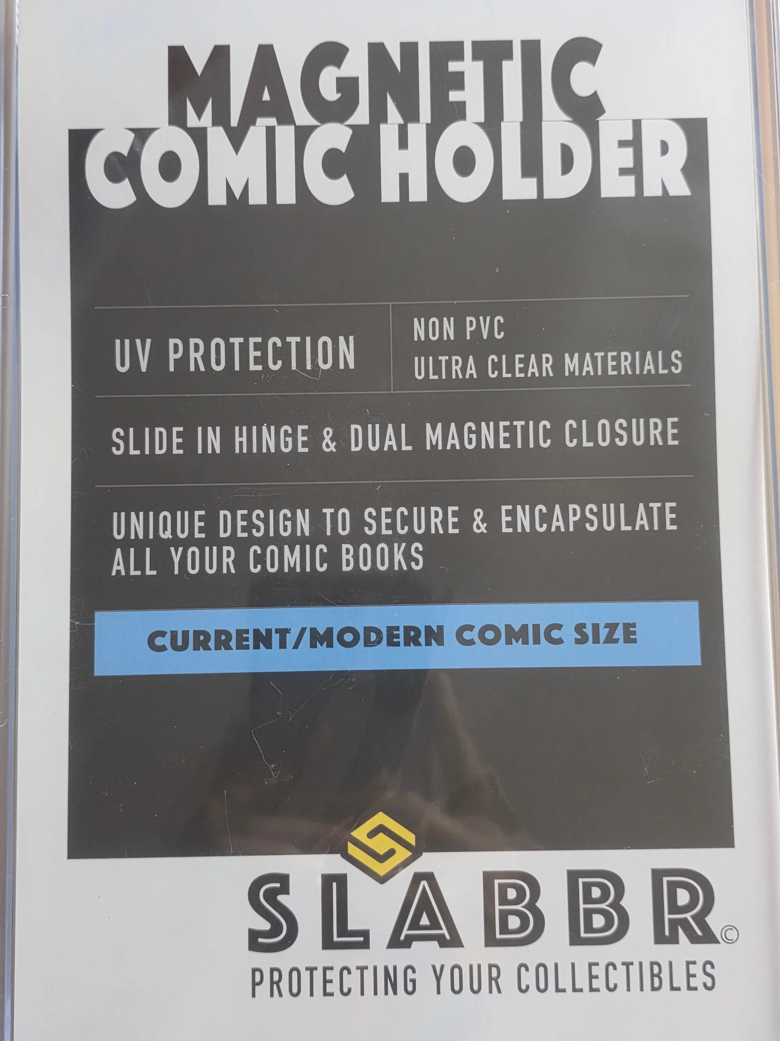 SLABBR Magnetic Comic Holder UV Protection Non PVC Ultra Clear Modern Current Size Single