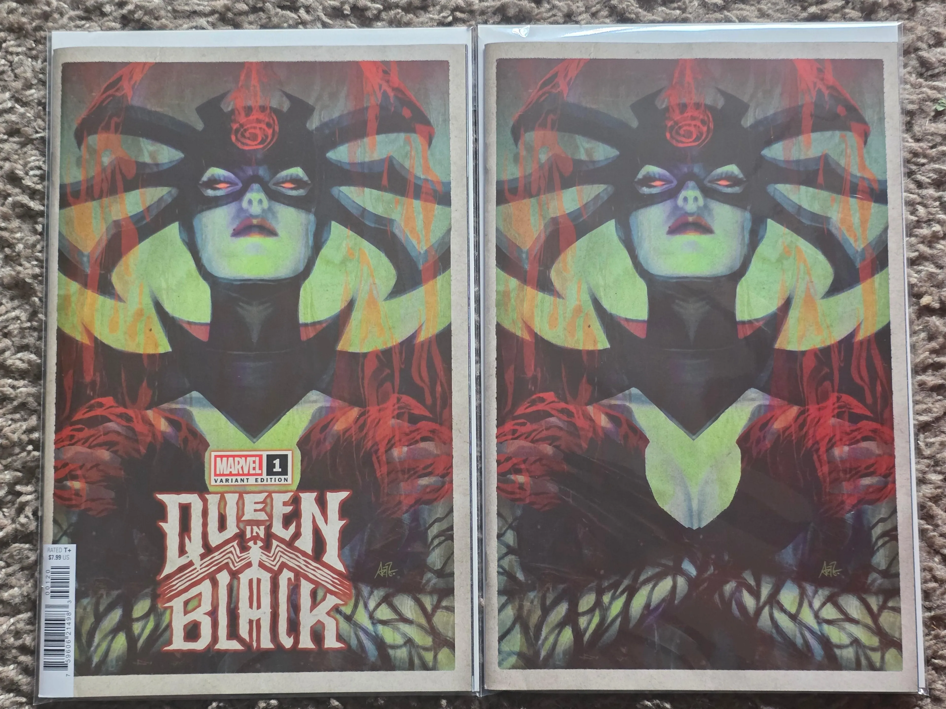 Queen in Black 1 Artgerm Variant Set Trade and Virgin 2 Book Hela Symbiote Marvel Key