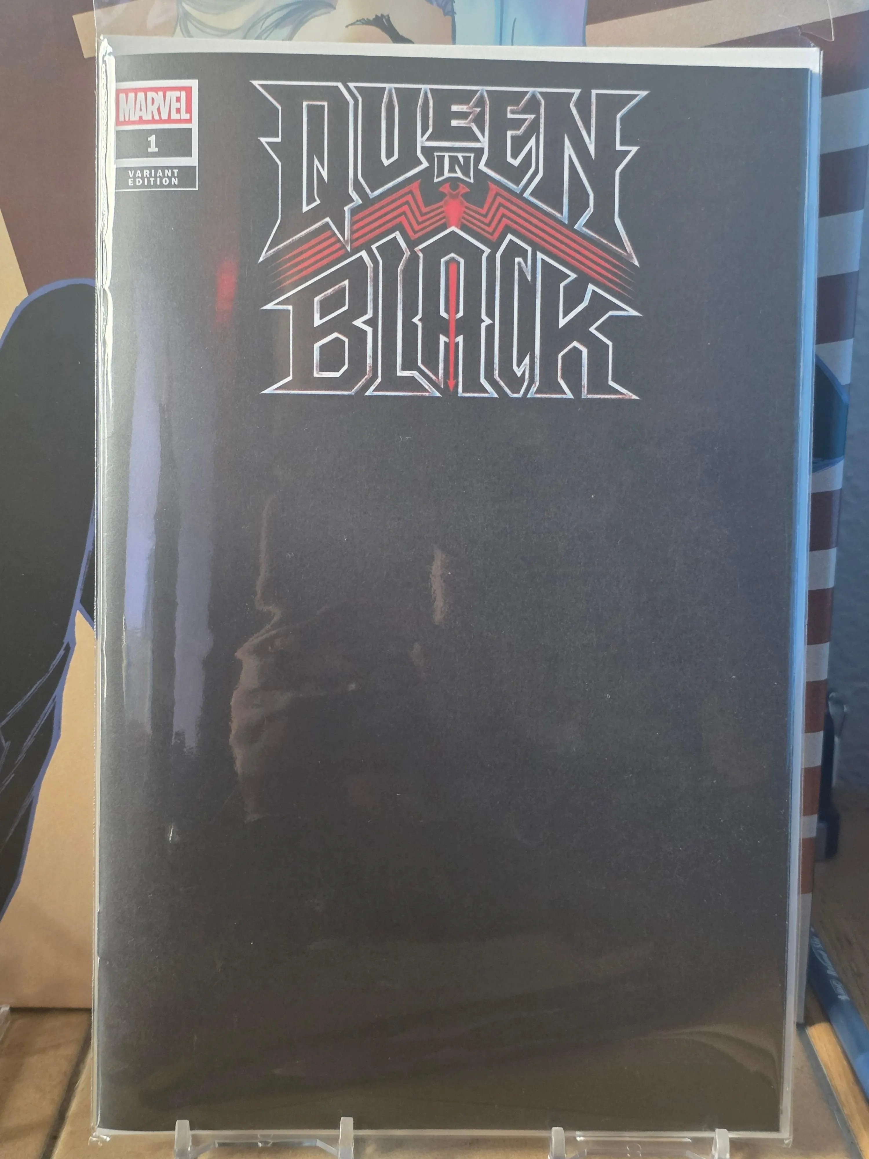 Queen in Black 1 Cover O Black Blank Blind Bag Variant Al Ewing Marvel Key