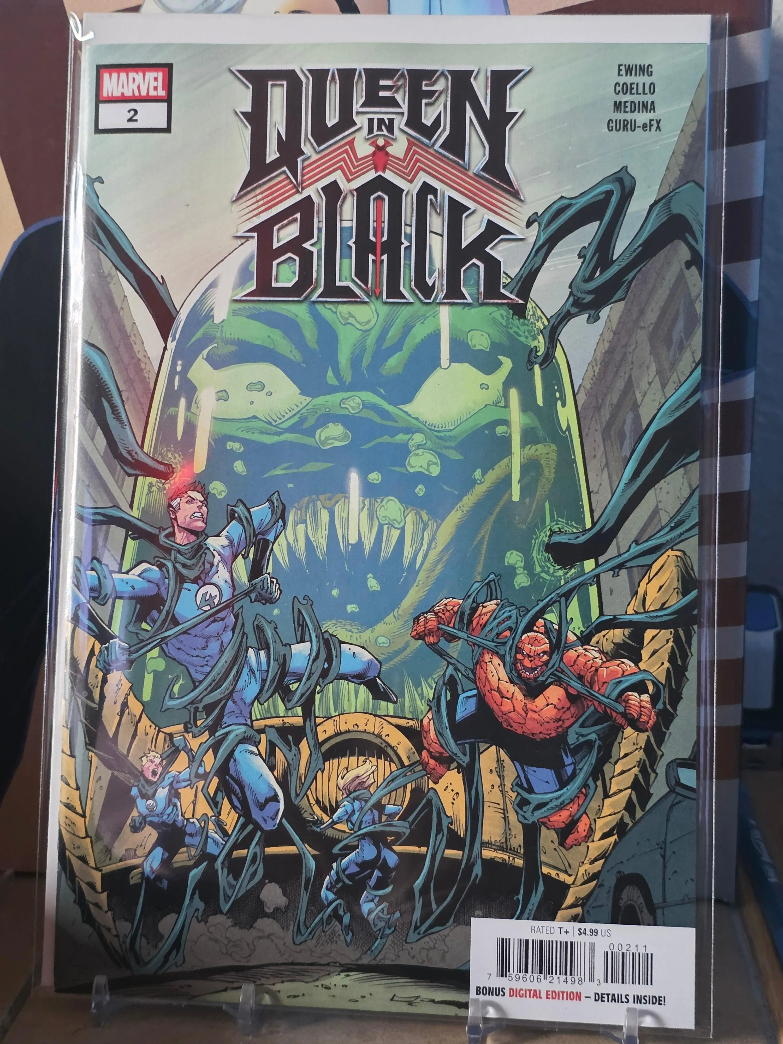 Queen in Black 2 Cover A Ryan Stegman Fantastic Four Symbiote Al Ewing Marvel Key