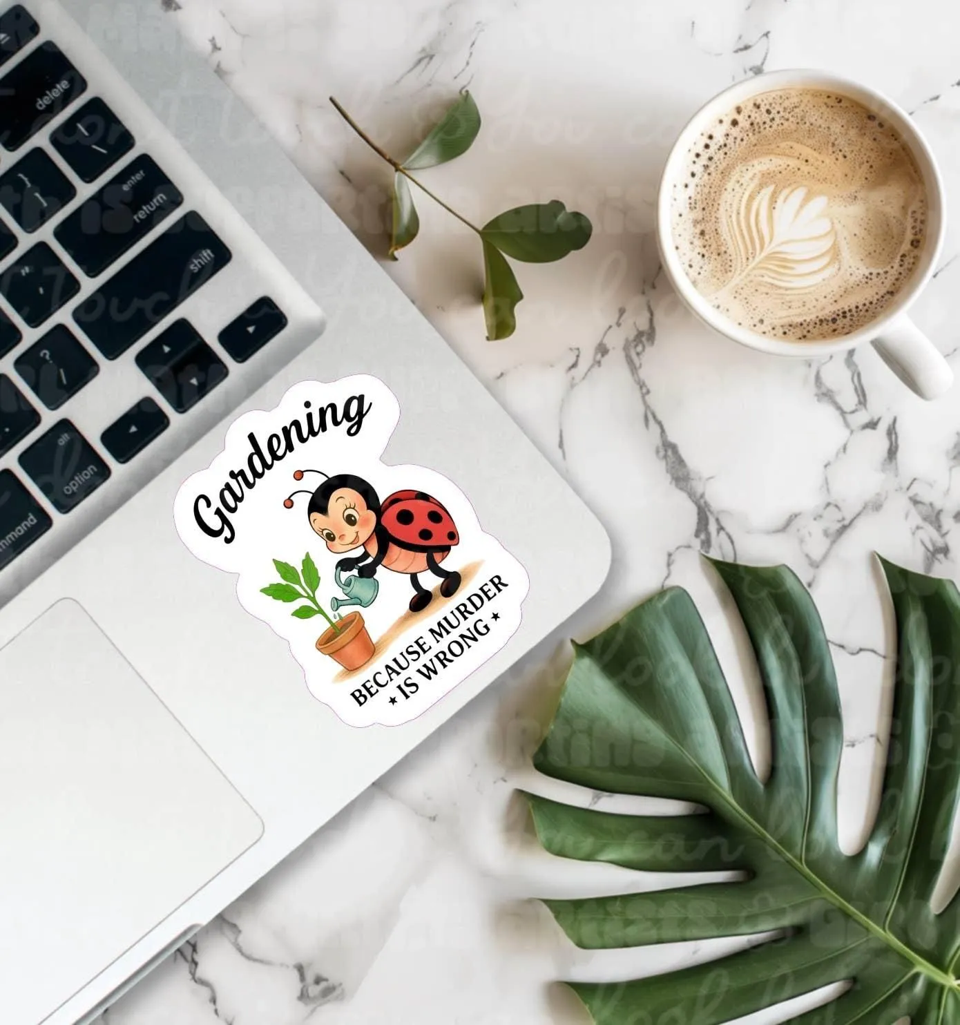 Gardening Plant Lover Ladybug Sticker