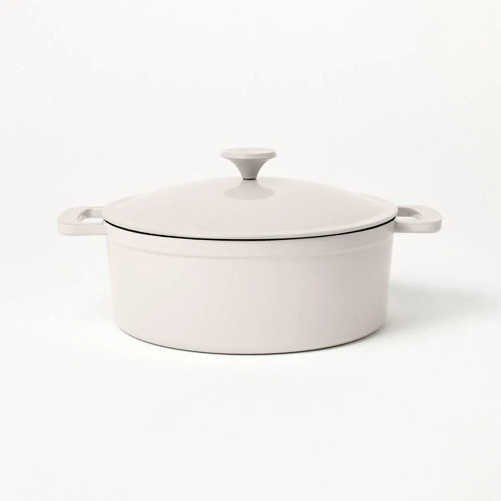 New without box - 5.5qt Enamel Dutch Oven Light Gray - Figmint
