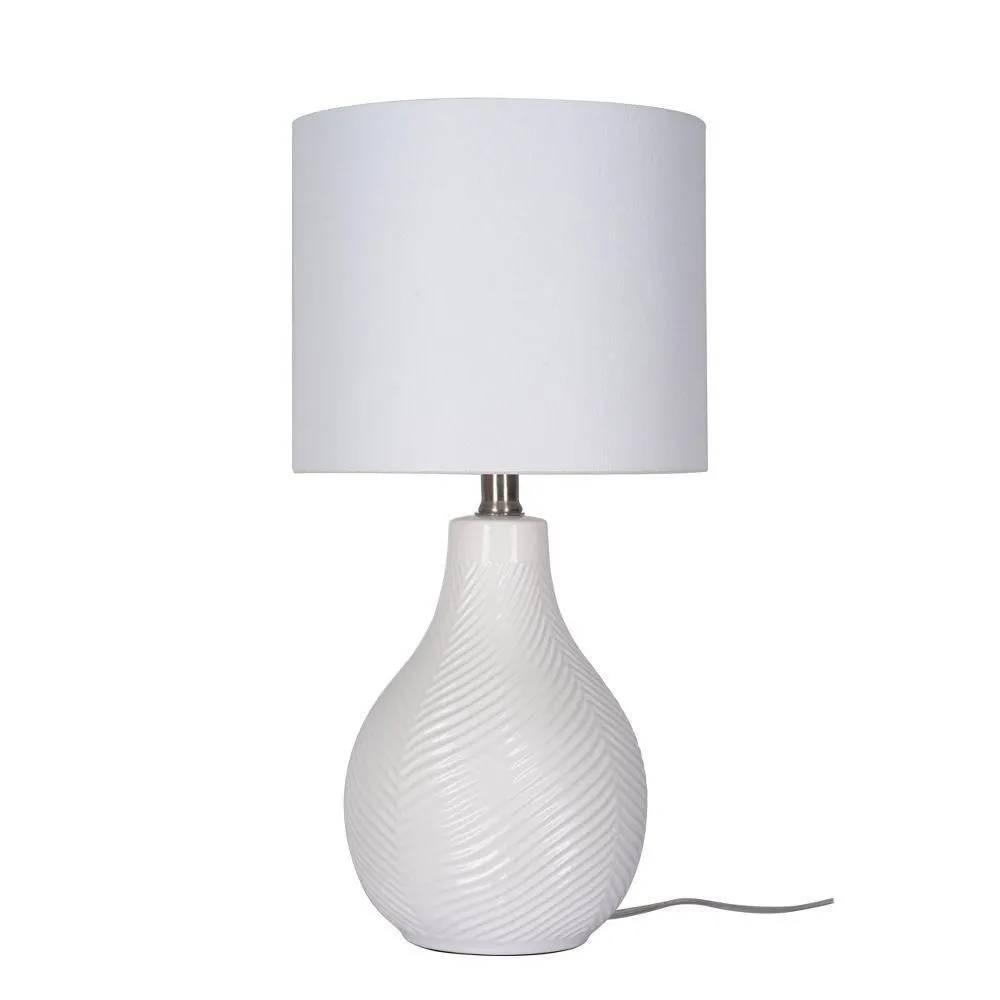 New without box - Cresswell Lighting 18" Ceramic Table Lamp White