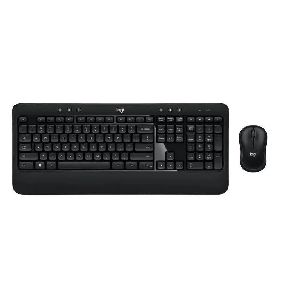 Open-box - Logitech Advanced Keyboard and Mouse Combo Desktop - Black: Ergonomic